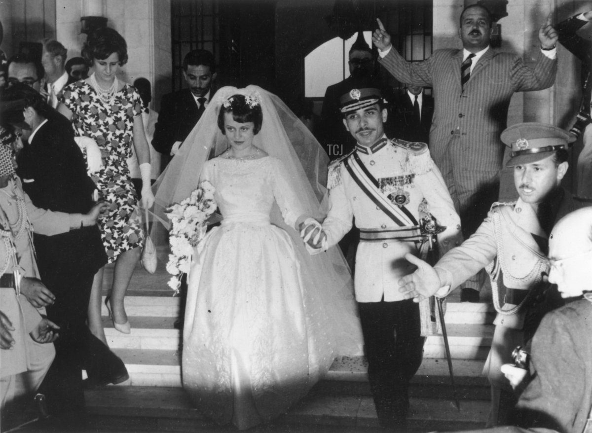 King Hussein of Jordan marries Englishwoman Toni Gardiner in Amman on May 25, 1961 (Central Press/Getty Images)