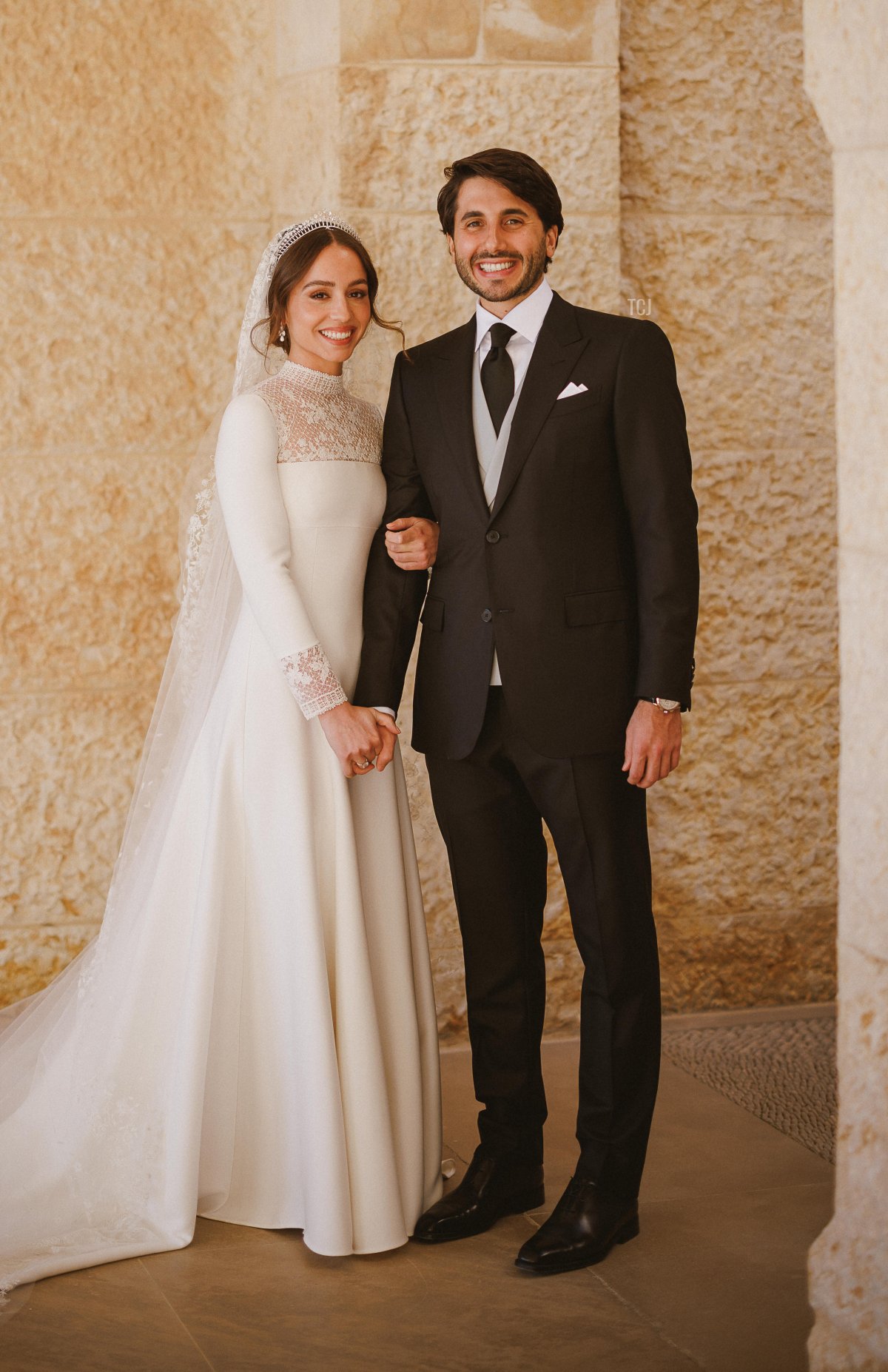 Princess Iman of Jordan marries Jameel Alexander Thermiotis in Amman on March 12, 2023 (Handout/Jordanian Royal Court/Getty Images)