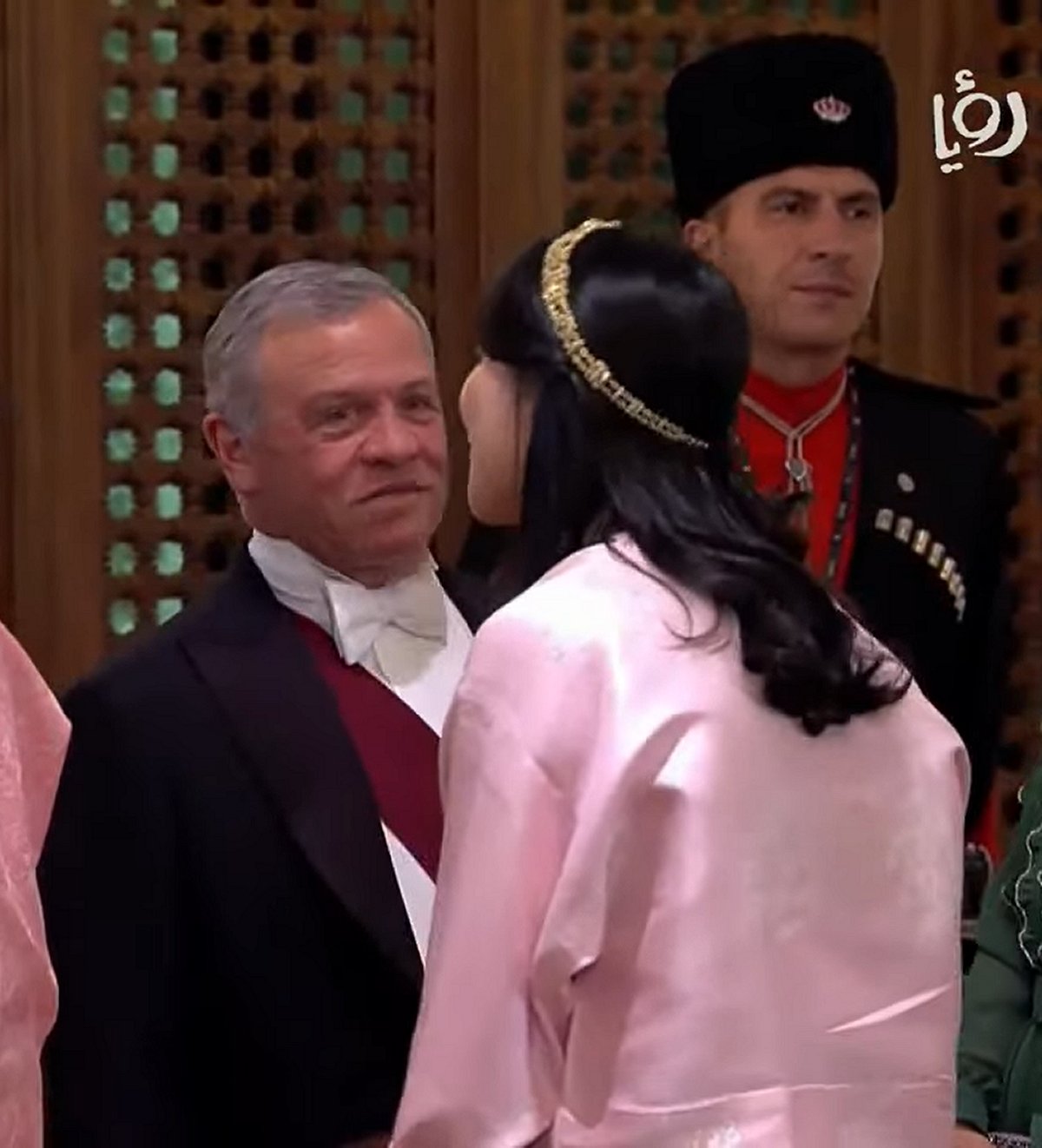 Princess Euphelma of Bhutan attends a banquet celebrating the wedding of Crown Prince Hussein and Princess Rajwa in Amman, June 1, 2023 (Screencapture/Roya News English)
