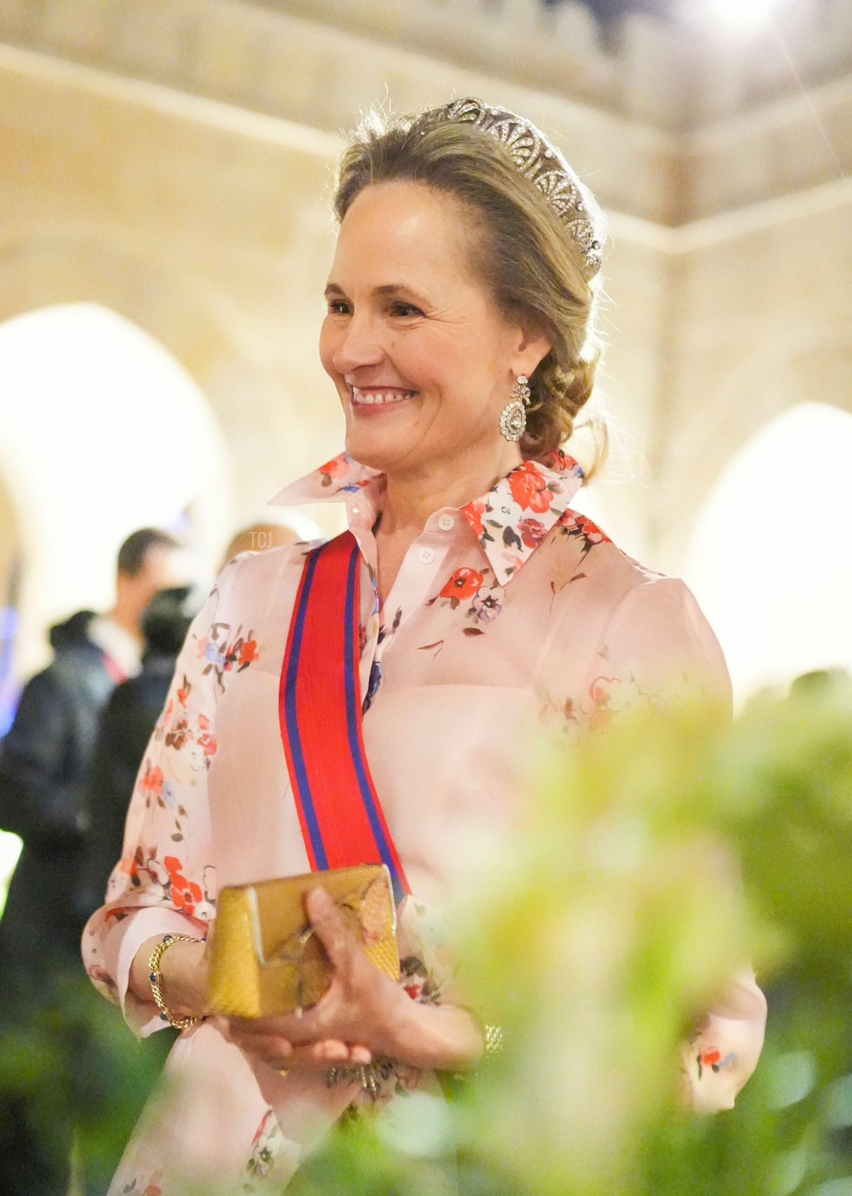 The Hereditary Princess of Liechtenstein attends a banquet celebrating the wedding of Crown Prince Hussein and Princess Rajwa in Amman, June 1, 2023 (Royal Hashemite Court/Albert Nieboer/DPA Picture Alliance/Alamy)