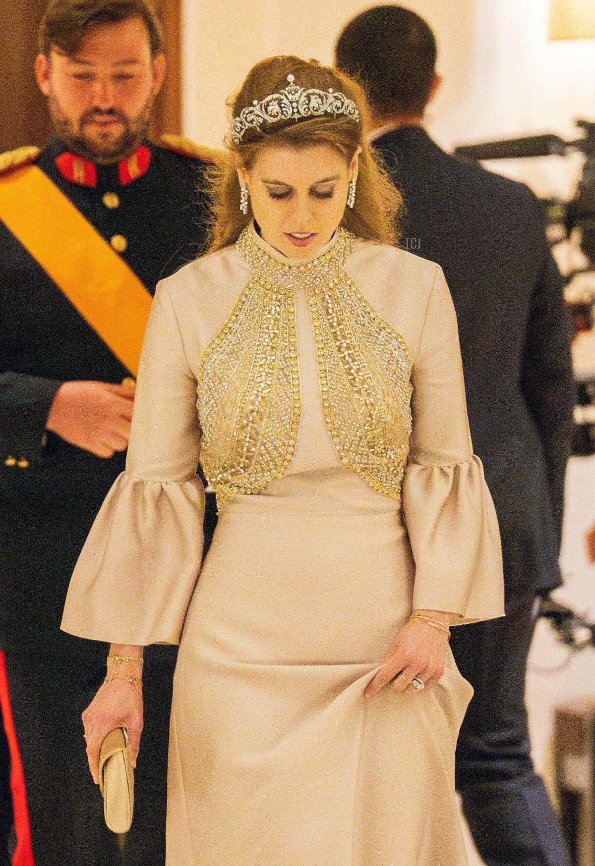 Princess Beatrice of York attends a banquet celebrating the wedding of Crown Prince Hussein and Princess Rajwa in Amman, June 1, 2023 (Royal Hashemite Court/Albert Nieboer/DPA Picture Alliance/Alamy)