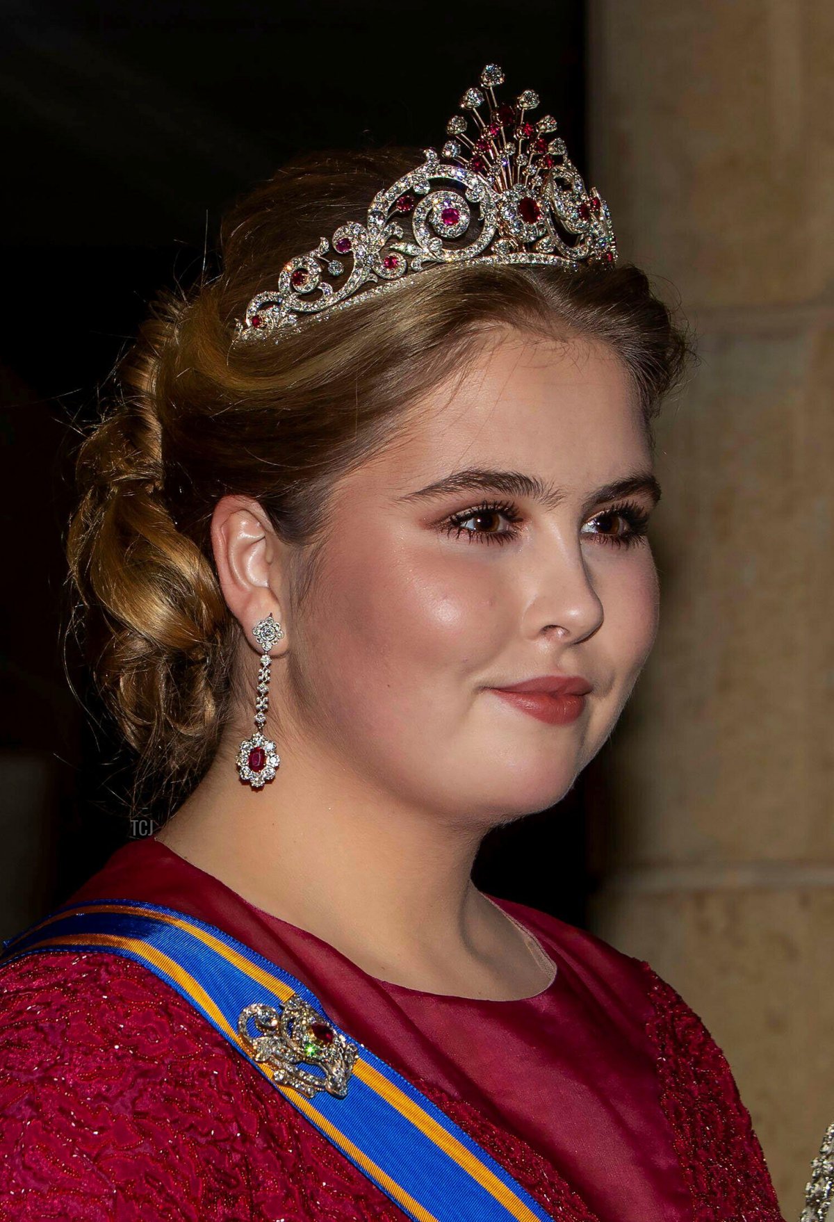 The Princess of Orange leaves her hotel for to the banquet celebrating the wedding of Crown Prince Hussein and Princess Rajwa of Jordan in Amman, June 2, 2023 (Albert Nieboer/DPA Picture Alliance/Alamy)