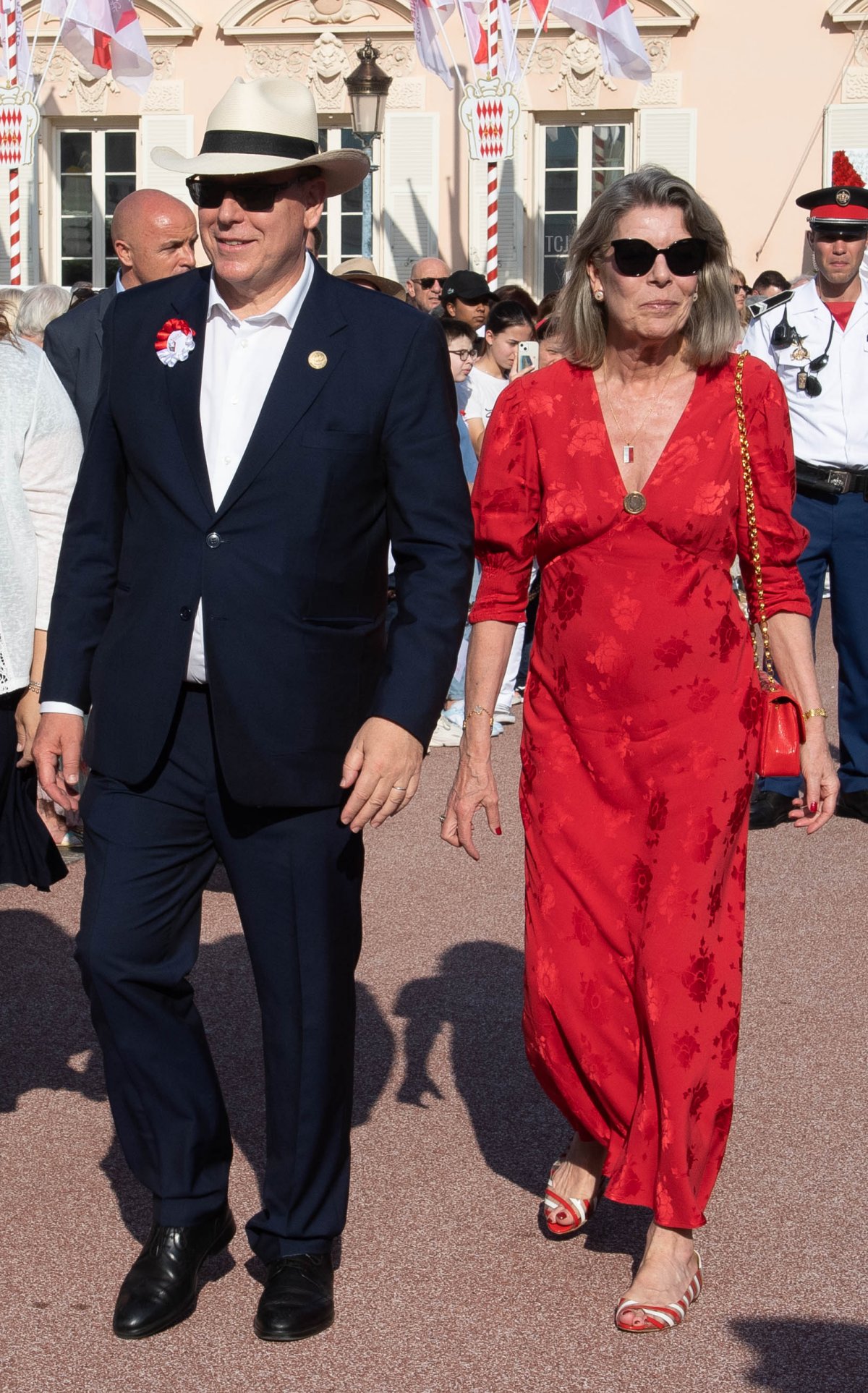 Prince Albert II and Prince Albert II and Princess Caroline attend celebrations to mark the centenary of the birth of the late Prince Rainier III in Monaco on May 31, 2023 (Pierre Villard - Pool/Getty Images)