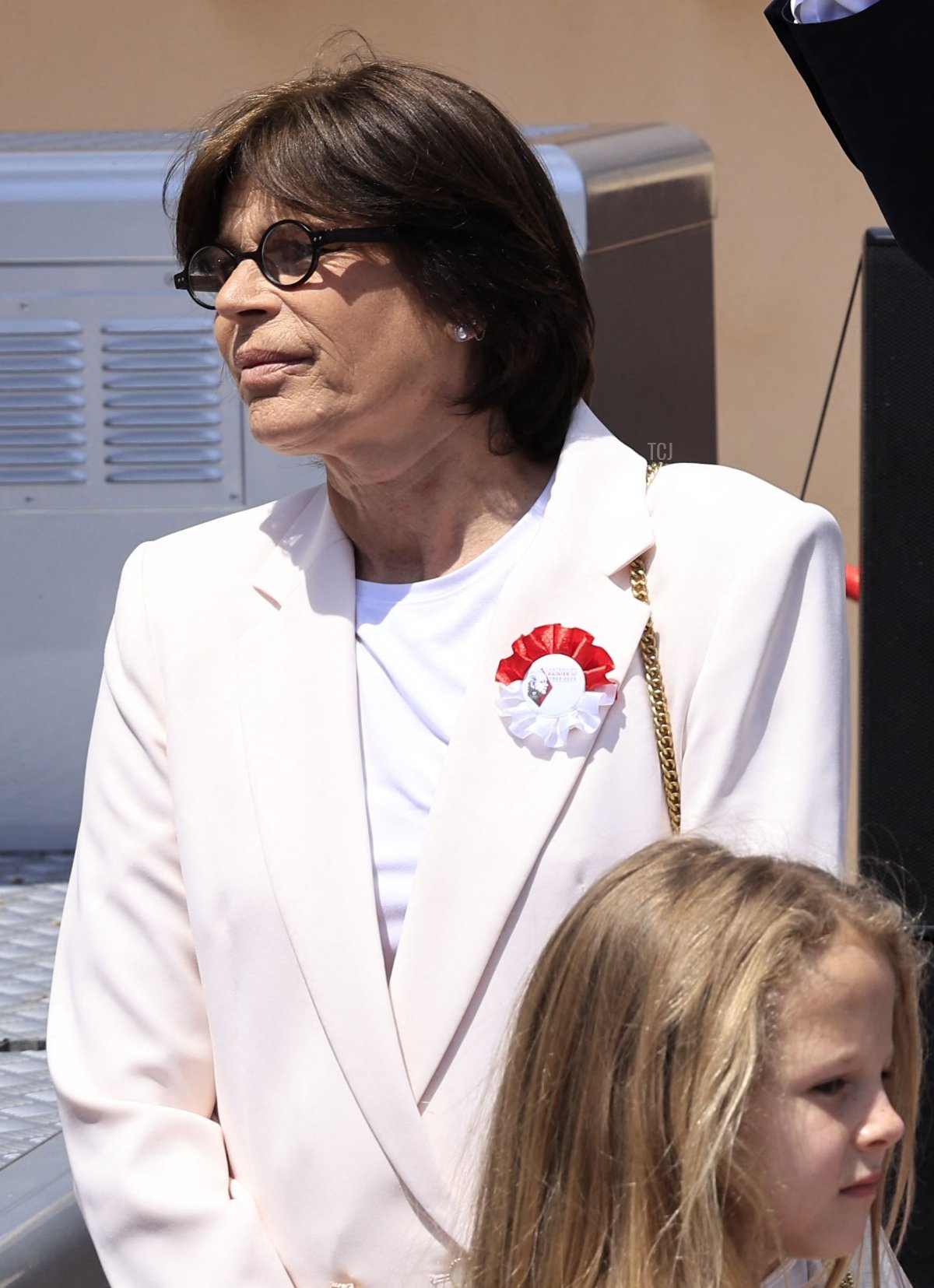 Princess Stephanie attends celebrations to mark the centenary of the birth of the late Prince Rainier III in Monaco on May 31, 2023 (VALERY HACHE/POOL/AFP via Getty Images)