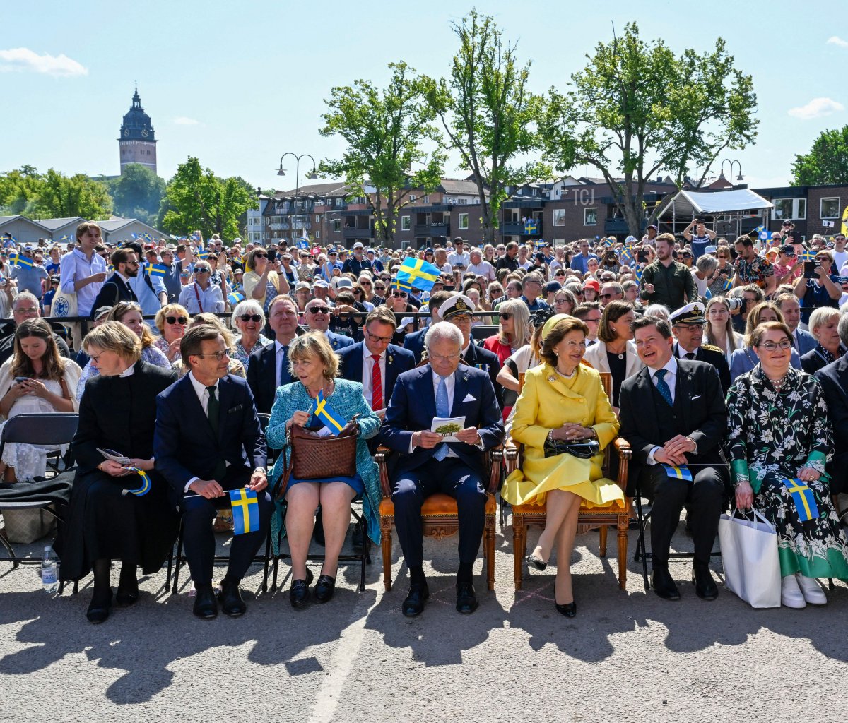 King Carl XVI Gustaf and Queen Silvia of Sweden visit Strängnäs on National Day, June 6, 2023 (PONTUS LUNDAHL/TT NEWS AGENCY/AFP via Getty Images)