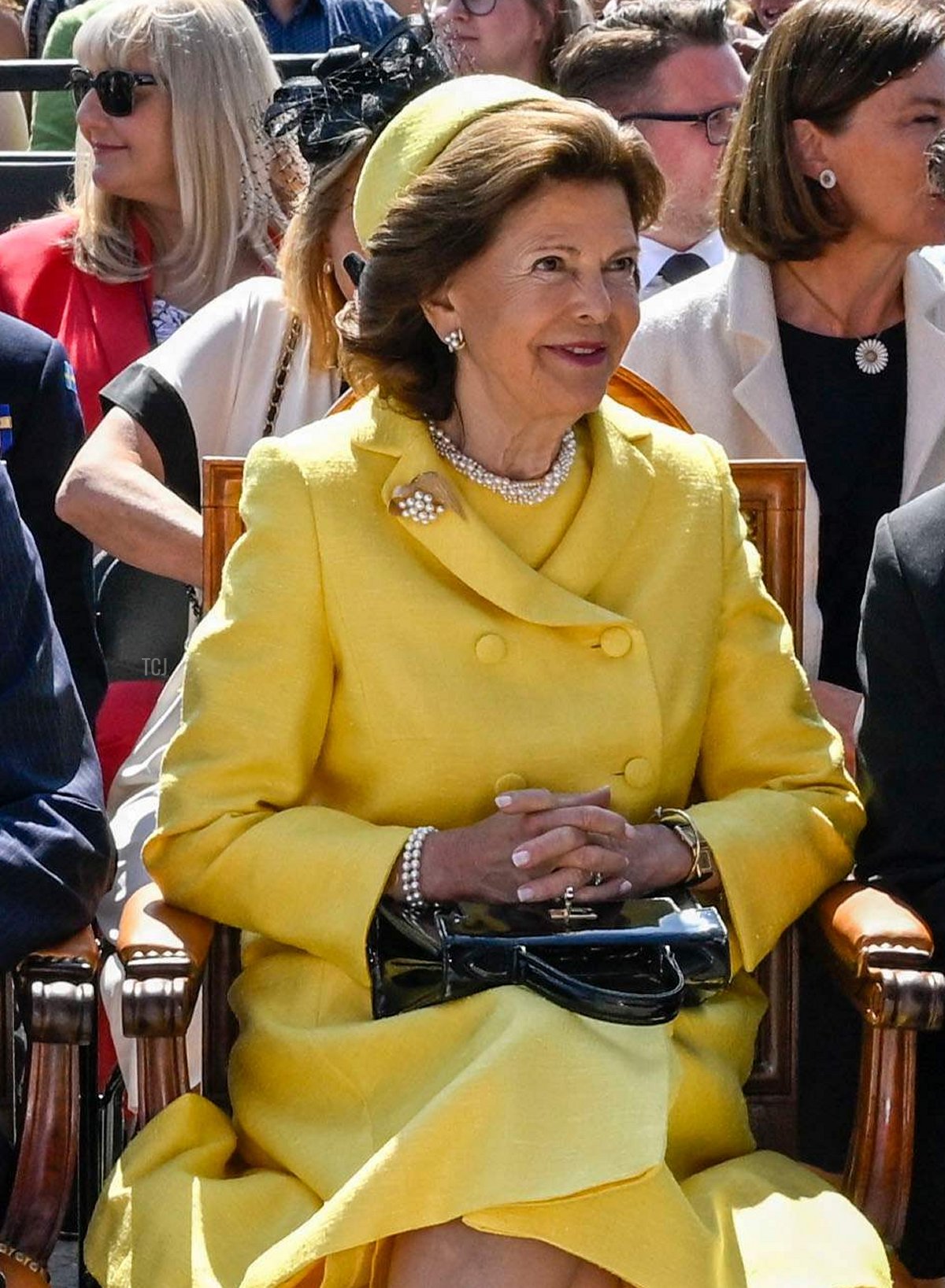 Queen Silvia of Sweden visits Strängnäs on National Day, June 6, 2023 (PONTUS LUNDAHL/TT NEWS AGENCY/AFP via Getty Images)