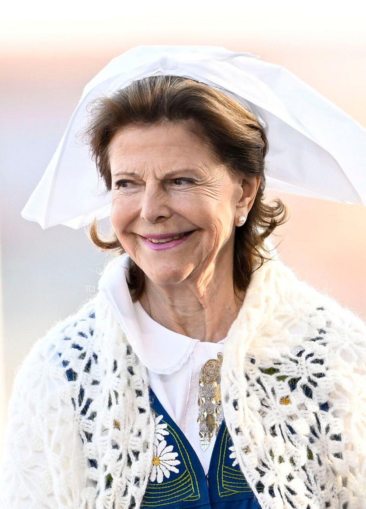 Queen Silvia of Sweden attends the National Day celebrations at Skansen in Stockholm, June 6, 2023 (Pontus Lundahl/TT News Agency/Alamy)