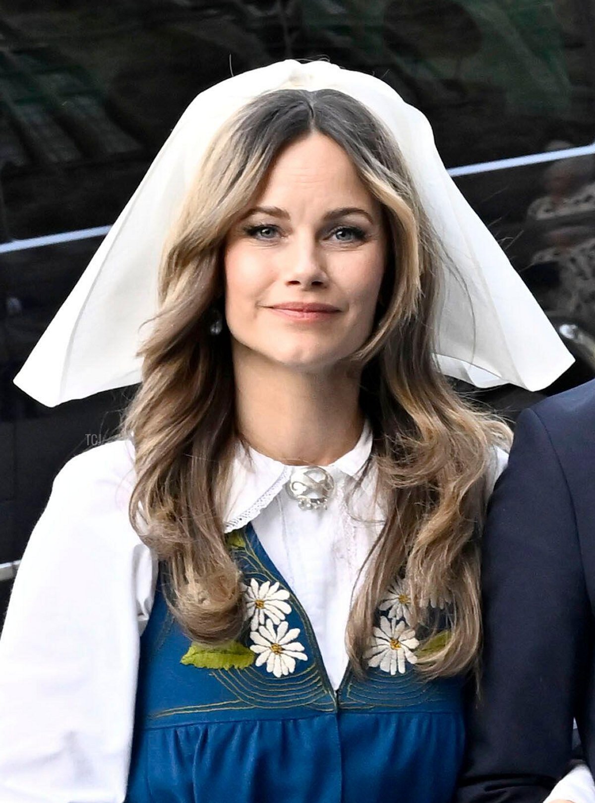 Princess Sofia of Sweden arrives at the National Day reception at the Nordic Museum in Stockholm, June 6, 2023 (Jonas Ekströmer/TT News Agency/Alamy)