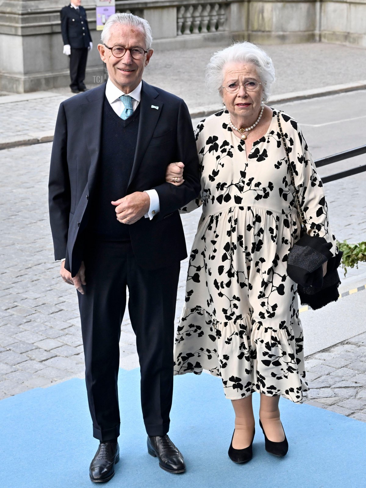 Tord Magnuson and Princess Christina arrive at the National Day reception at the Nordic Museum in Stockholm, June 6, 2023 (Jonas Ekströmer/TT News Agency/Alamy)