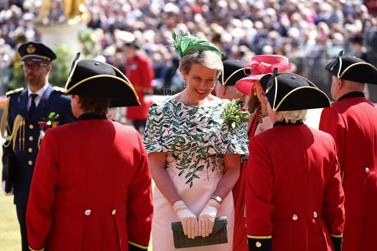 The Queen of the Belgians attends the annual Founder's Day Parade at the Royal Hospital Chelsea in London on June 8, 2023 (HENRY NICHOLLS/AFP via Getty Images)