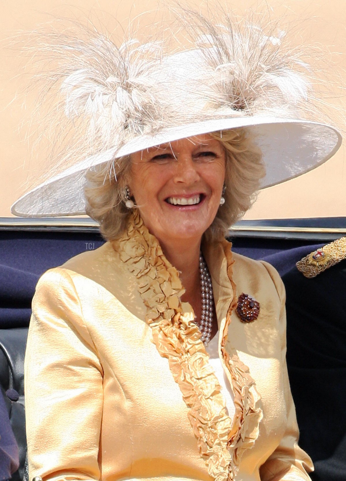The Duchess of Cornwall arrives for the Queen's Birthday Parade, Trooping the Colour, at Horse Guards Parade in London, 16 June 2007 (ADRIAN DENNIS/AFP via Getty Images)