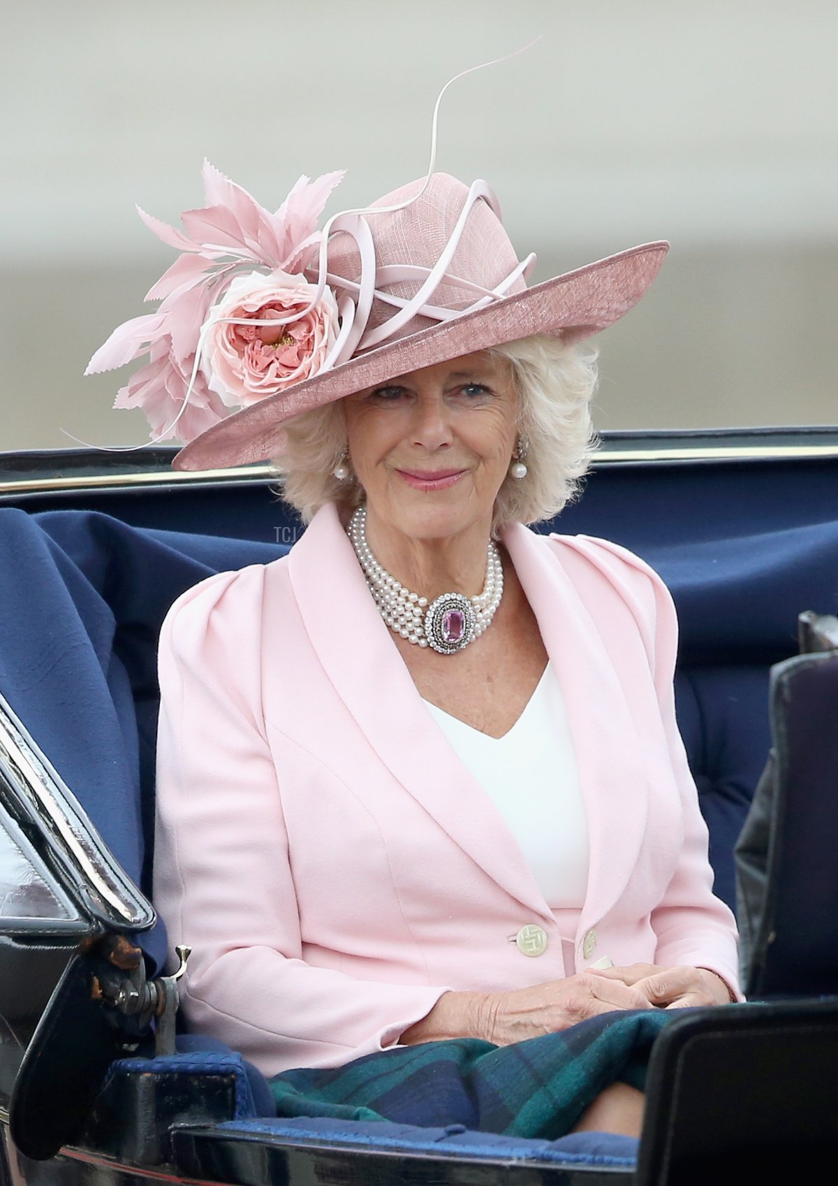 The Duchess of Cornwall travels by carriage during Trooping the Colour, Queen Elizabeth II's birthday parade, at Horse Guards on June 14, 2014 in London, England (Chris Jackson/Getty Images)