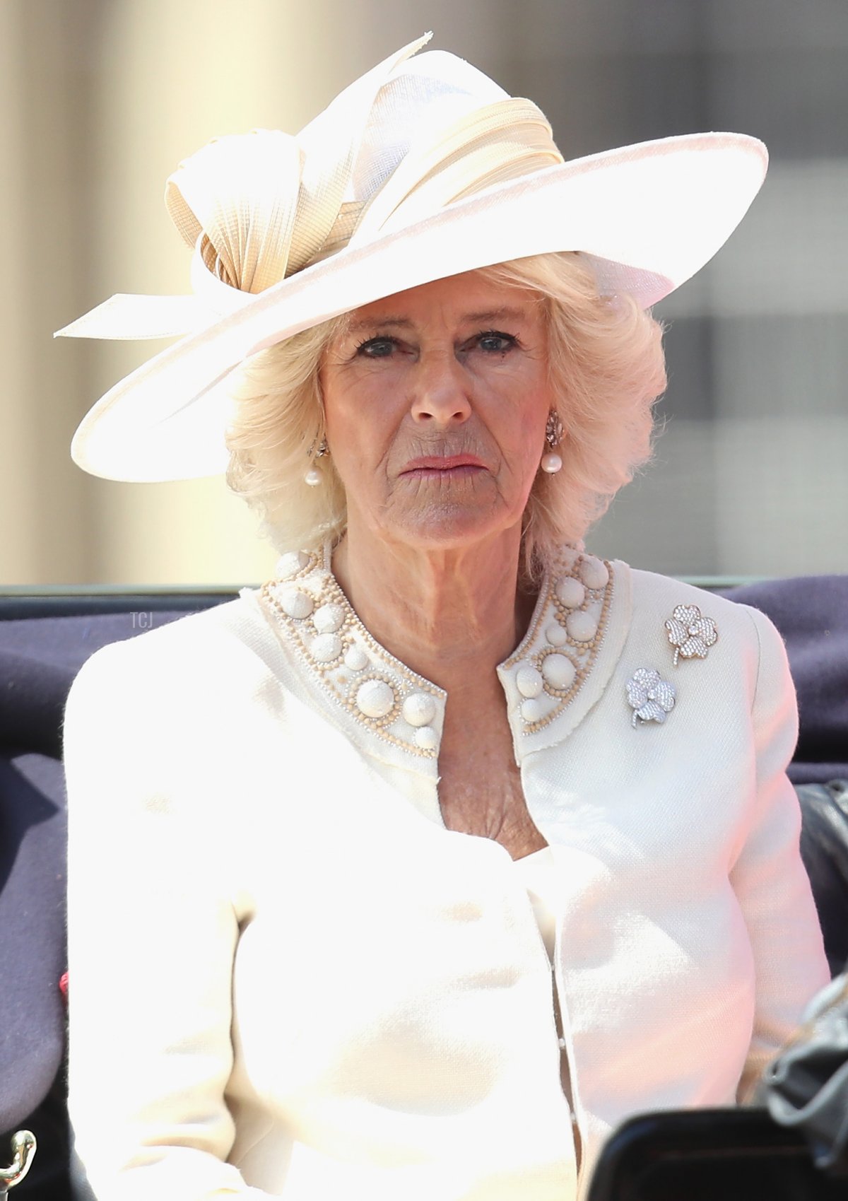 The Duchess of Cornwall arrives for the annual Trooping the Colour parade on June 17, 2017 in London, England (Chris Jackson/Getty Images)
