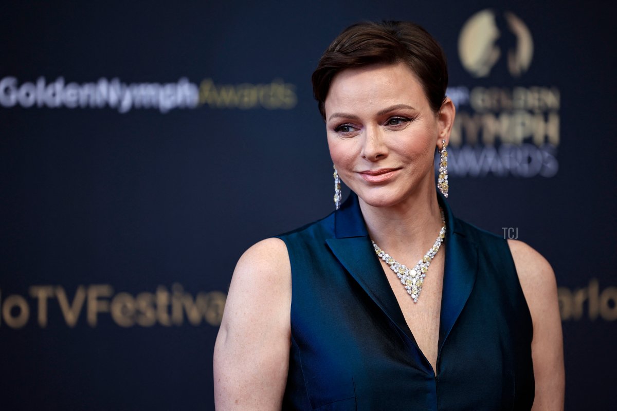 Princess Charlene of Monaco attends the Golden Nymph Awards ceremony during the 62nd Monte-Carlo Television Festival in Monaco on June 20, 2023 (VALERY HACHE/AFP via Getty Images)