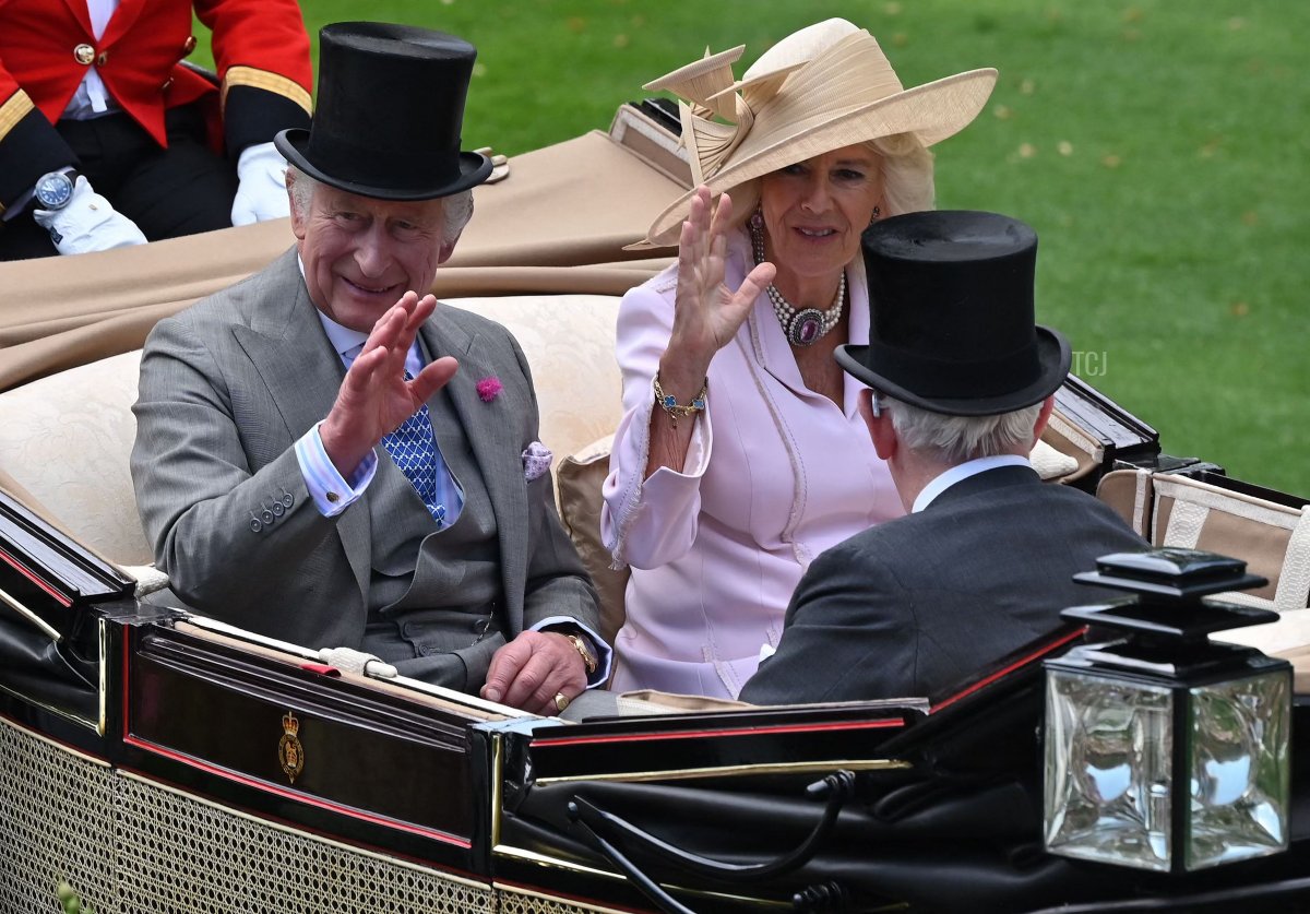 King Charles III and Queen Camilla attend day two of Royal Ascot at Ascot Racecourse on June 21, 2023 in Ascot, England (JUSTIN TALLIS/AFP via Getty Images)