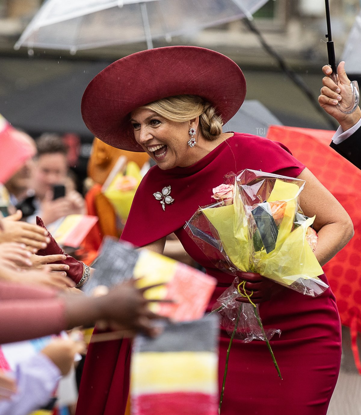 The Queen of the Netherlands is pictured during a visit to Antwerp City Hall on the third and final day of the official state visit of the Dutch royal couple to Belgium, June 22, 2023 (JAMES ARTHUR GEKIERE/Belga/AFP via Getty Images)