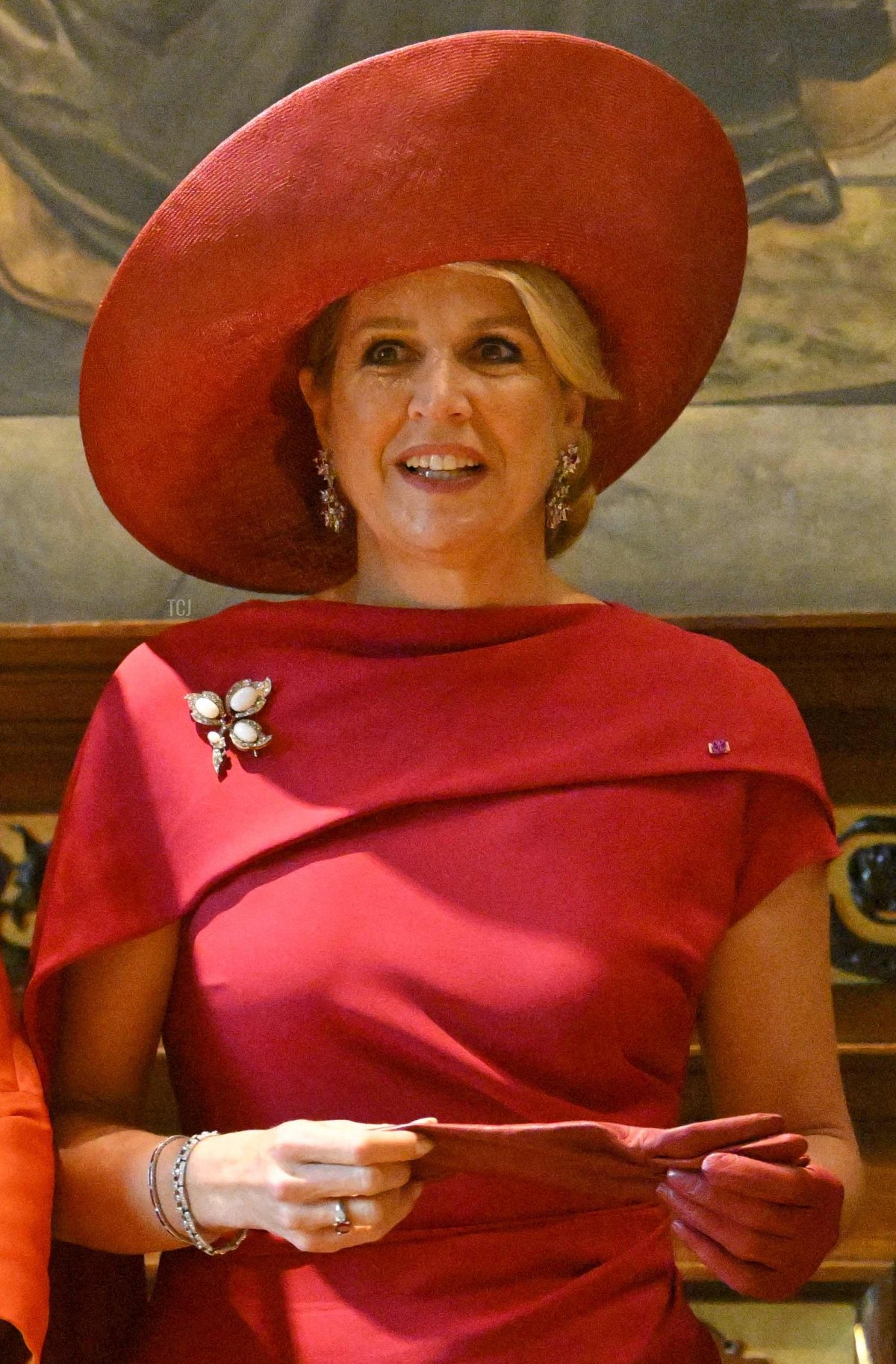 The Queen of the Netherlands is pictured during a visit to Antwerp City Hall on the third and final day of the official state visit of the Dutch royal couple to Belgium, June 22, 2023 (PHILIP REYNAERS/BELGA MAG/AFP via Getty Images)
