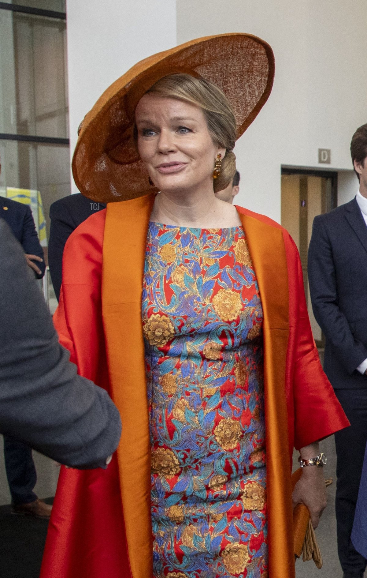 The Queen of the Belgians is pictured during a visit Imec in Leuven on the third and final day of the official state visit of the Dutch royal couple to Belgium, June 22, 2023 (NICOLAS MAETERLINCK/BELGA MAG/AFP via Getty Images)