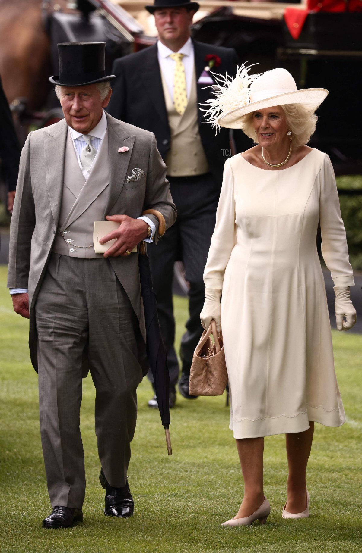 King Charles III and Queen Camilla attend day five of Royal Ascot on June 24, 2023 (HENRY NICHOLLS/AFP via Getty Images)