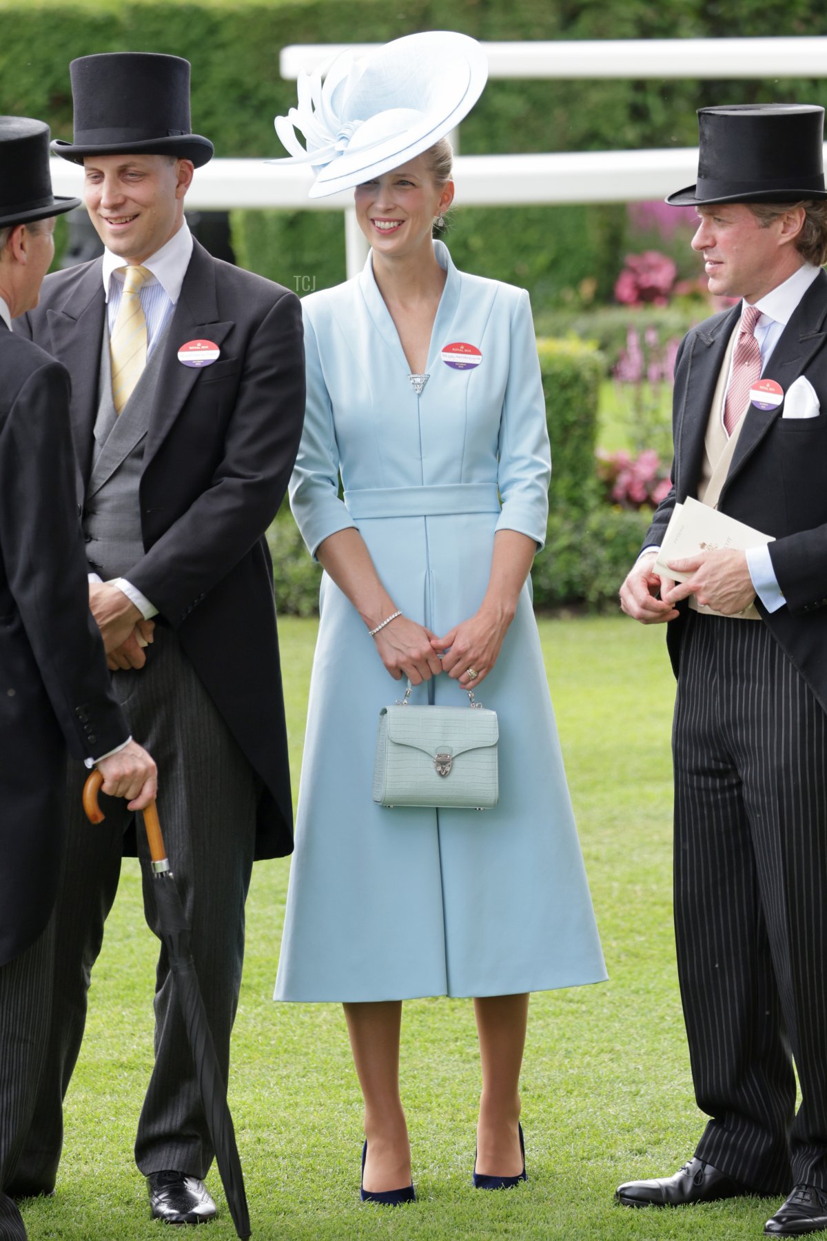 Lord Frederick Windsor, Lady Gabriella Kingston, and Thomas Kingston attend day five of Royal Ascot on June 24, 2023 (Chris Jackson/Getty Images)