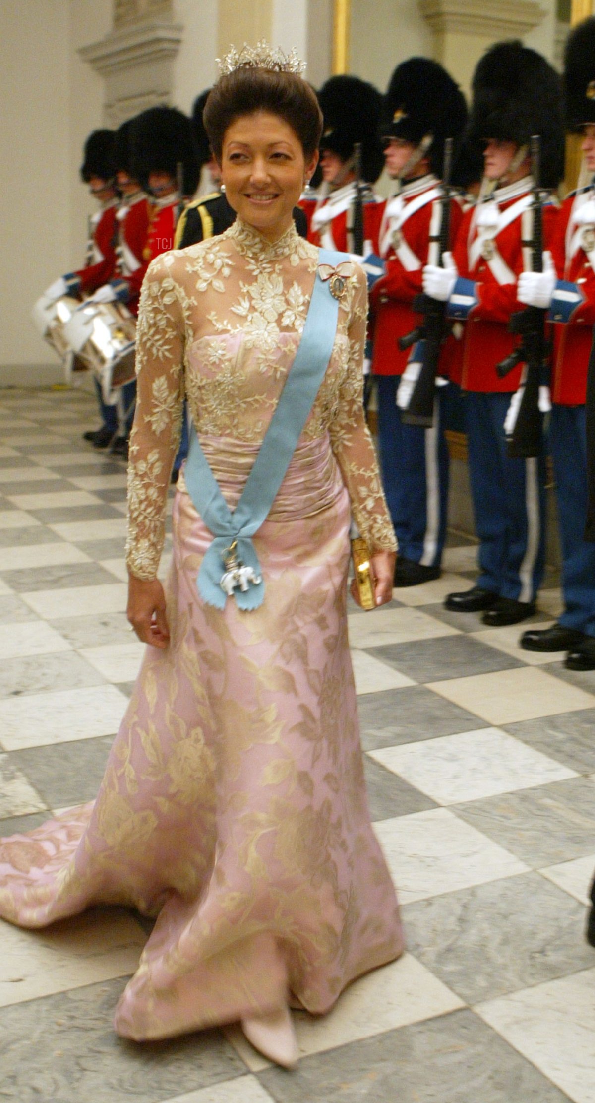 Princess Alexandra of Denmark attends a celebratory dinner at Christiansborg Palace on May 11, 2004, in honor of the upcoming wedding of Crown Prince Frederik and Miss Mary Elizabeth Donaldson (Sean Gallup/Getty Images)