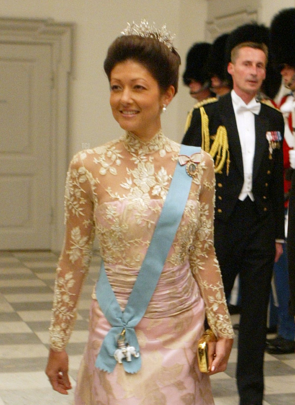 Princess Alexandra of Denmark attends a celebratory dinner at Christiansborg Palace on May 11, 2004, in honor of the upcoming wedding of Crown Prince Frederik and Miss Mary Elizabeth Donaldson (Sean Gallup/Getty Images)
