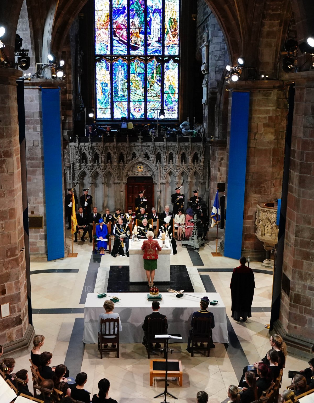 The King and Queen and the Duke and Duchess of Rothesay attend a service of thanksgiving and dedication at St Giles' Cathedral in Edinburgh on July 5, 2023 (Aaron Chown - Pool/Getty Images)