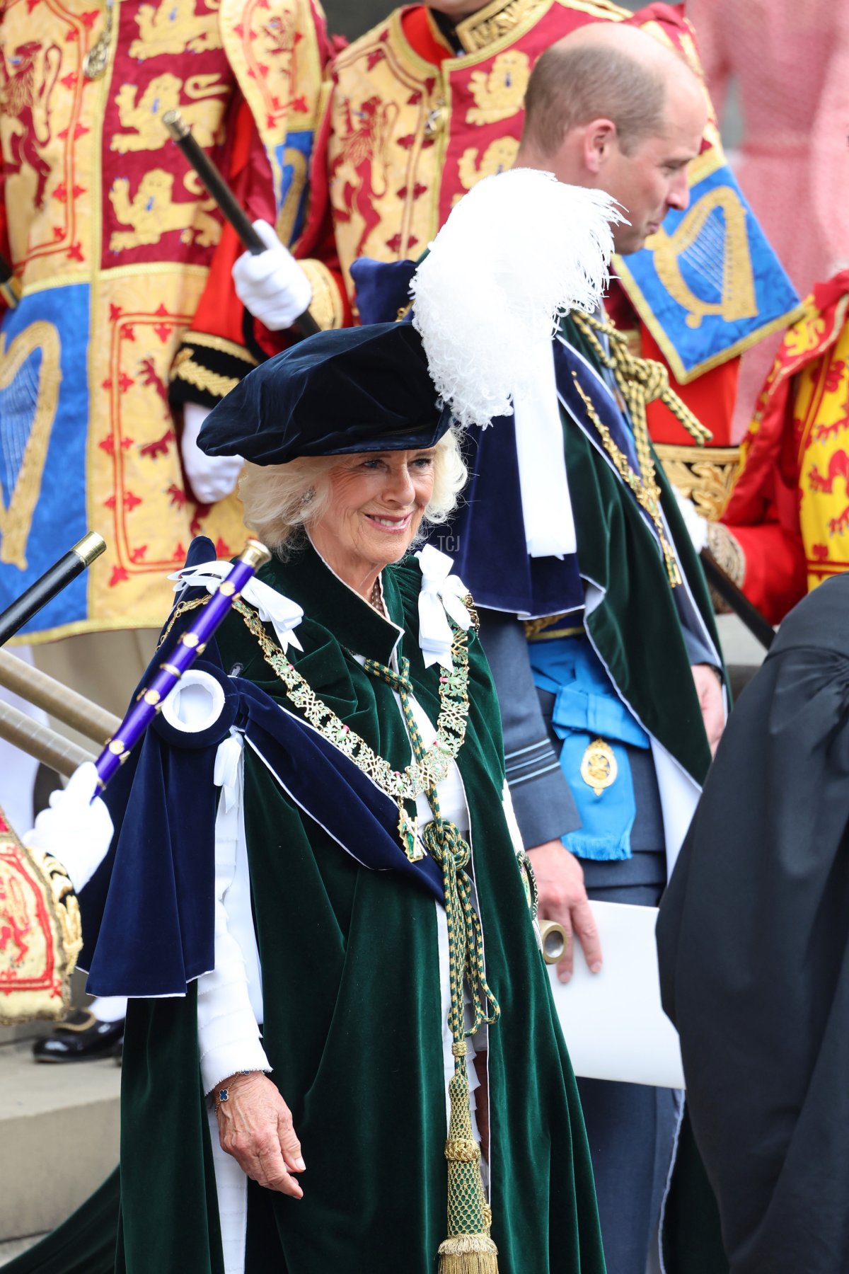 Queen Camilla attends a service of thanksgiving and dedication at St Giles' Cathedral in Edinburgh on July 5, 2023 (Chris Jackson - WPA Pool/Getty Images)