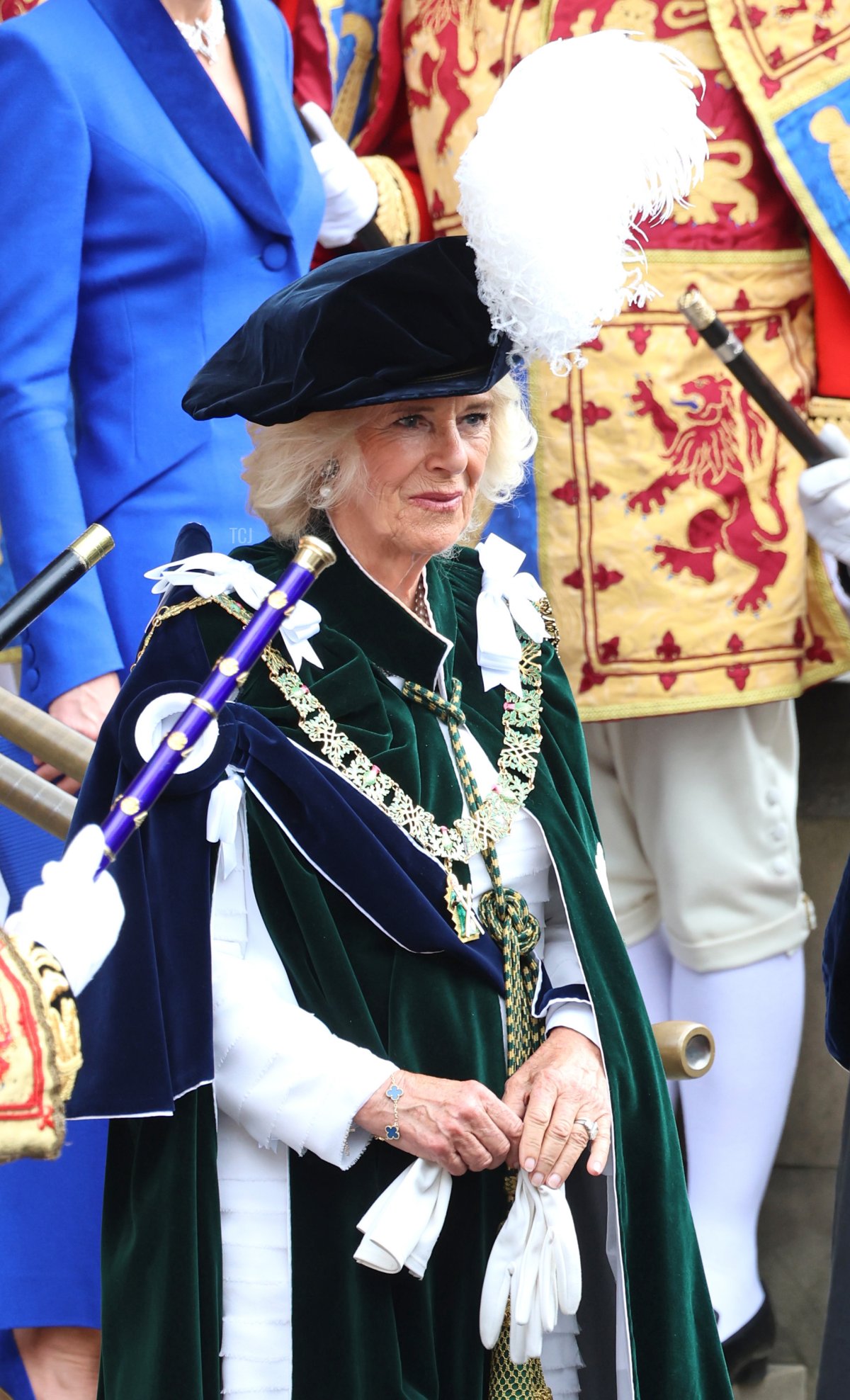 Queen Camilla attends a service of thanksgiving and dedication at St Giles' Cathedral in Edinburgh on July 5, 2023 (Chris Jackson - WPA Pool/Getty Images)