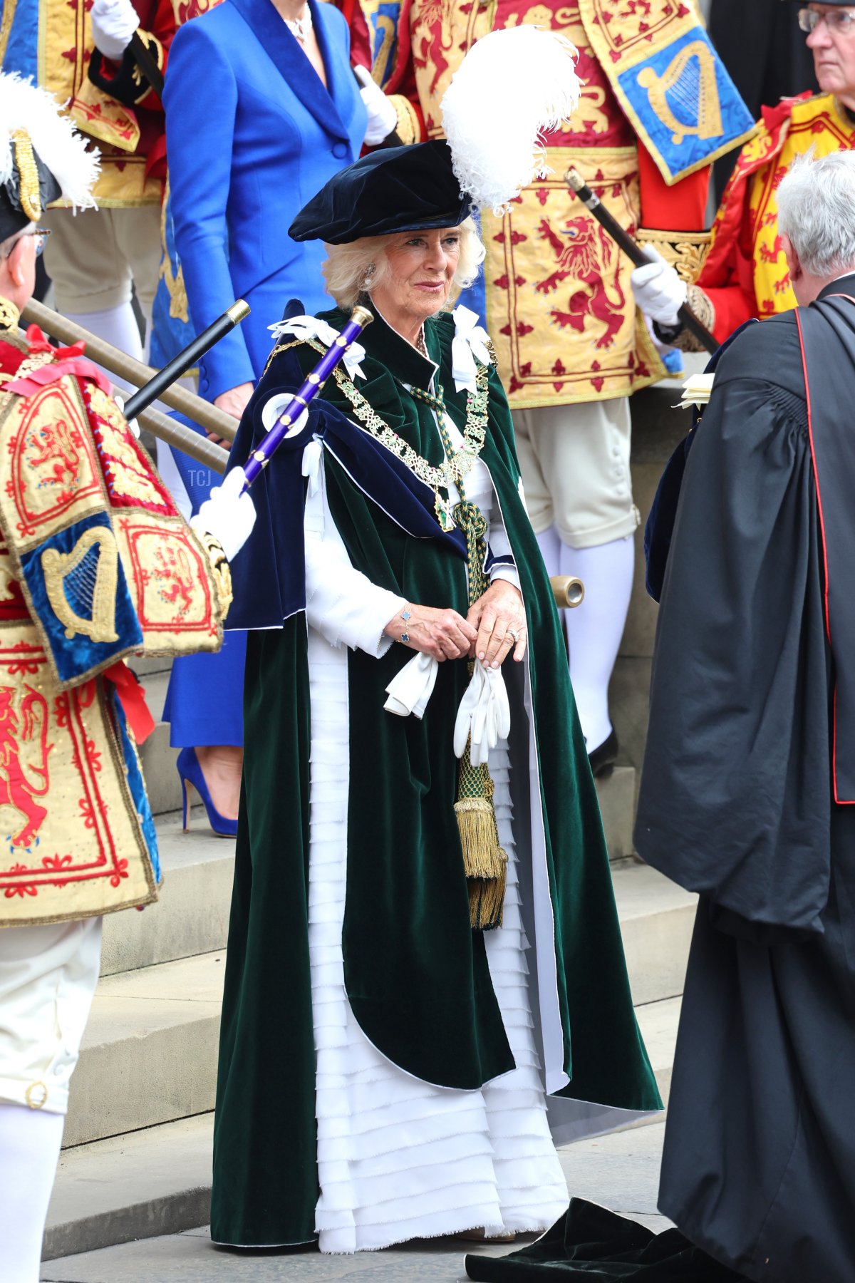 Queen Camilla attends a service of thanksgiving and dedication at St Giles' Cathedral in Edinburgh on July 5, 2023 (Chris Jackson - WPA Pool/Getty Images)