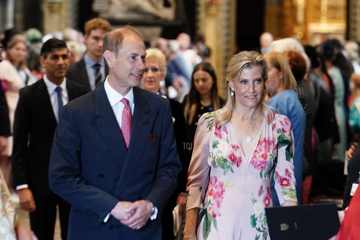 The Duke and Duchess of Edinburgh attend a service at Westminster Abbey celebrating the 75th anniversary of the National Health Service on July 5, 2023 (Jordan Pettitt - Pool/Getty Images)