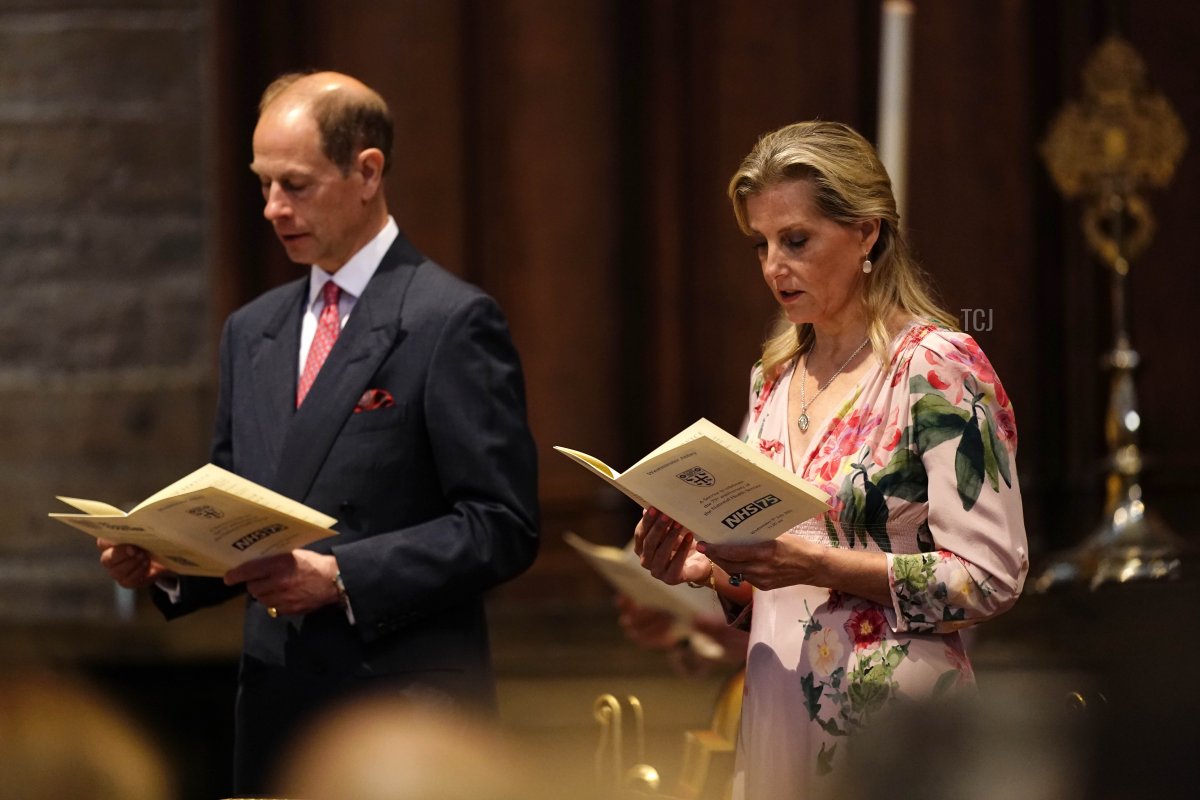 The Duke and Duchess of Edinburgh attend a service at Westminster Abbey celebrating the 75th anniversary of the National Health Service on July 5, 2023 (Jordan Pettitt - Pool/Getty Images)