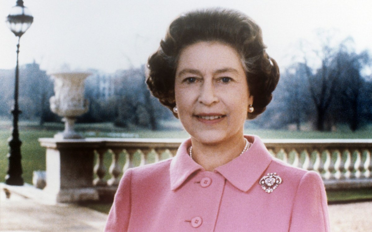 Queen Elizabeth II is pictured during the recording of her annual Christmas broadcast, December 1981 (BBC)