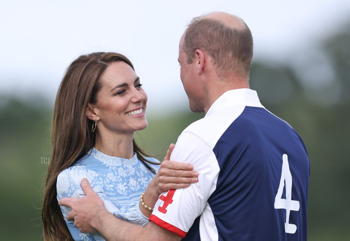 The Prince and Princess of Wales attend the Out-Sourcing Inc. Royal Charity Polo Cup 2023 at Guards Polo Club on July 6, 2023 in Egham, England (Charlie Crowhurst/Getty Images)