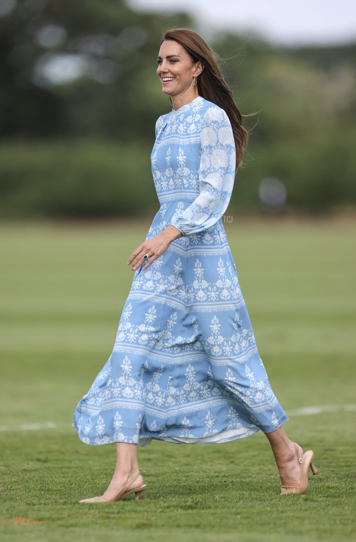 The Princess of Wales attends the Out-Sourcing Inc. Royal Charity Polo Cup 2023 at Guards Polo Club on July 6, 2023 in Egham, England (Charlie Crowhurst/Getty Images)