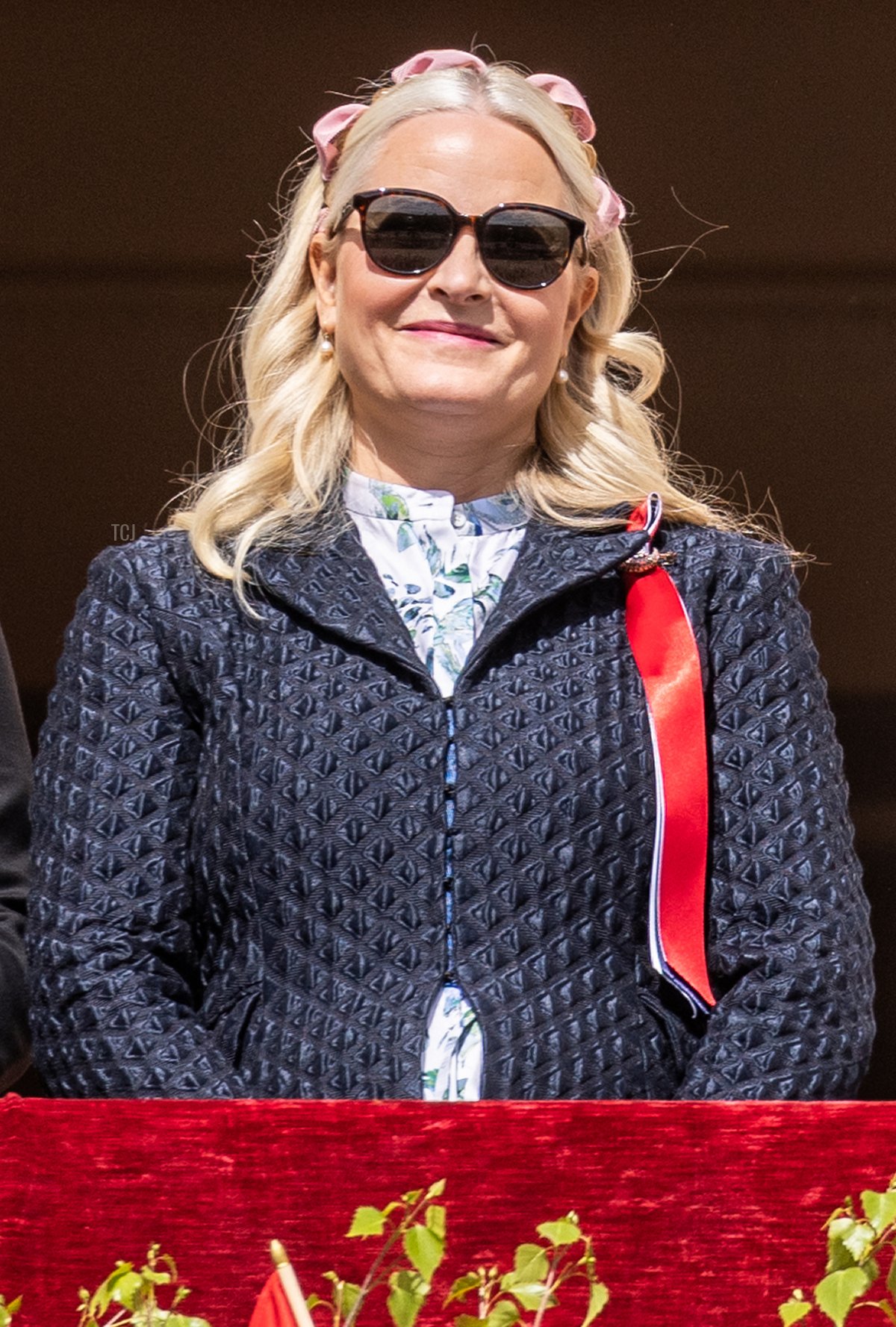 Crown Princess Mette-Marit attends the children's parade at the Royal Palace on Norway's National Day on May 17, 2023 in Oslo, Norway (Per Ole Hagen/Getty Images)