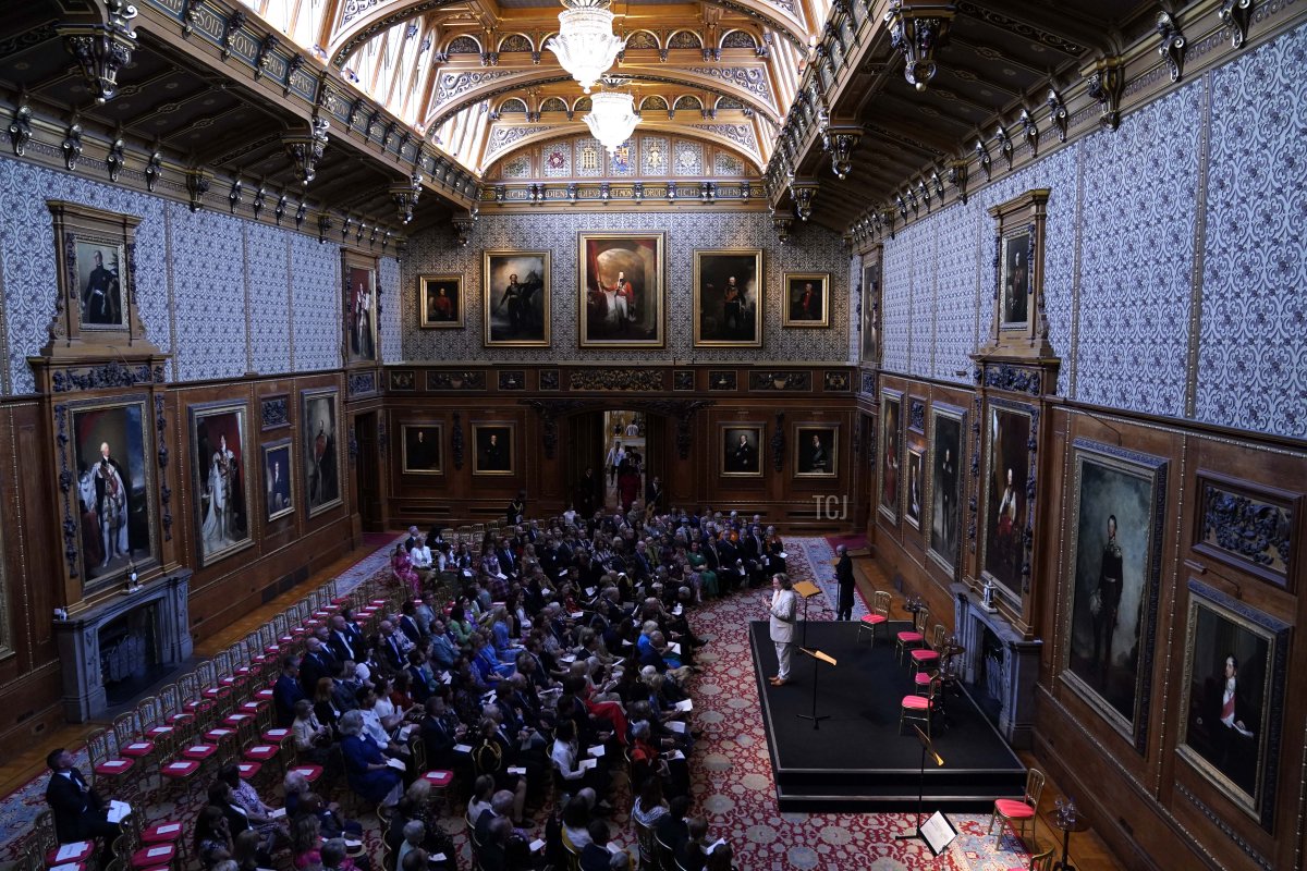 Gregory Doran, Director of the Royal Shakespeare Company speaks during a reception at Windsor Castle to celebrate the work of William Shakespeare, on the 400th anniversary of the publication of the First Folio on July 18, 2023 (Andrew Matthews - Pool/Getty Images)