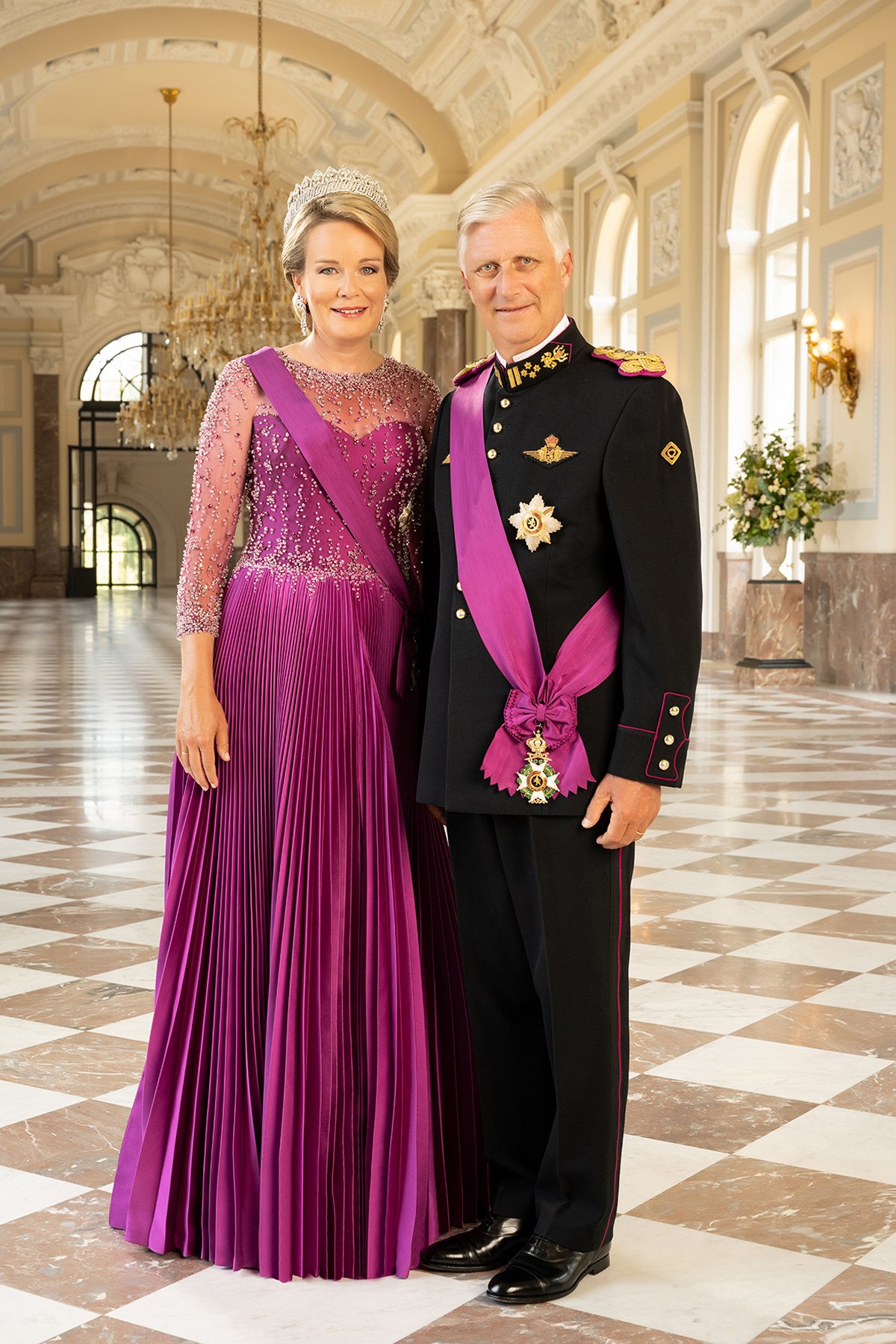 New portraits of the King and Queen of the Belgians taken to celebrate the 10th anniversary of his accession to the throne, July 2023 (Michel Gronemberger/Belgian Royal Palace)