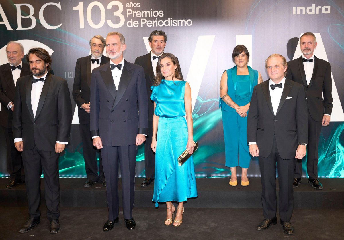 King Felipe VI and Queen Letizia of Spain attend the ABC Journalism Awards in Madrid on July 17, 2023 (Jack Abuin/Zuma Press/Alamy)