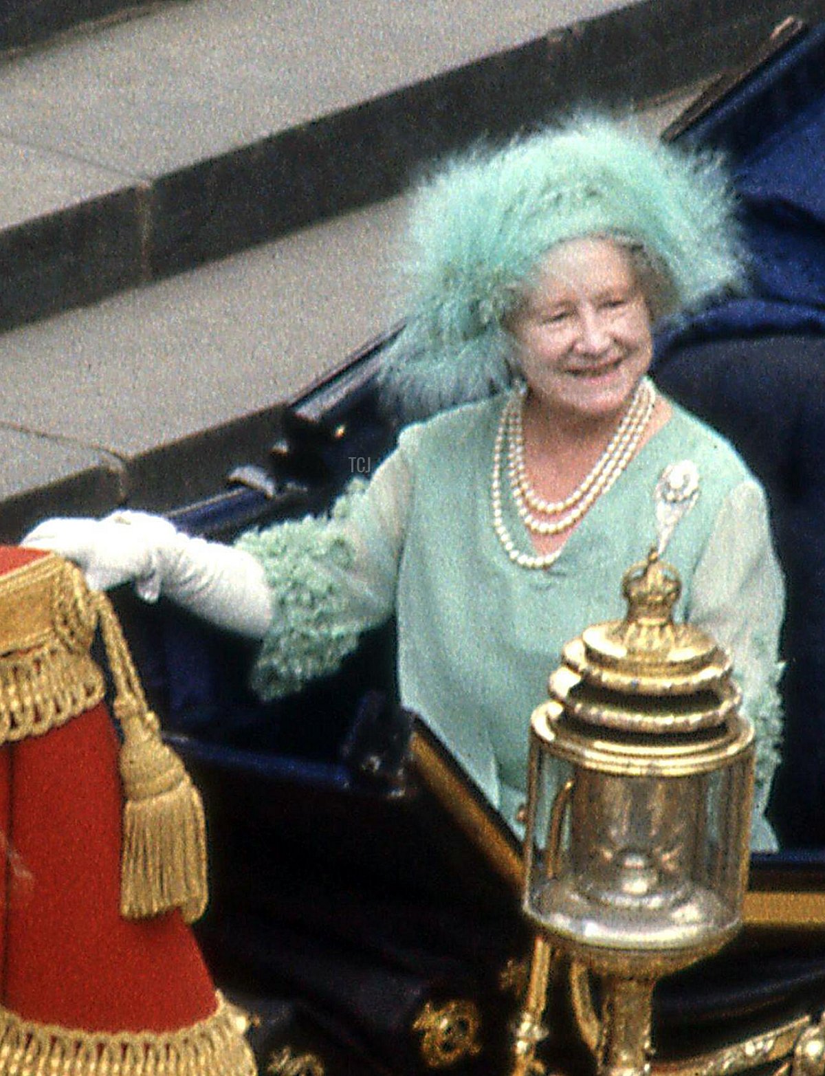 The Queen Mother attends the wedding of the Prince of Wales and Lady Diana Spencer, July 29, 1981 (Goddard Archive Portraits/Alamy)