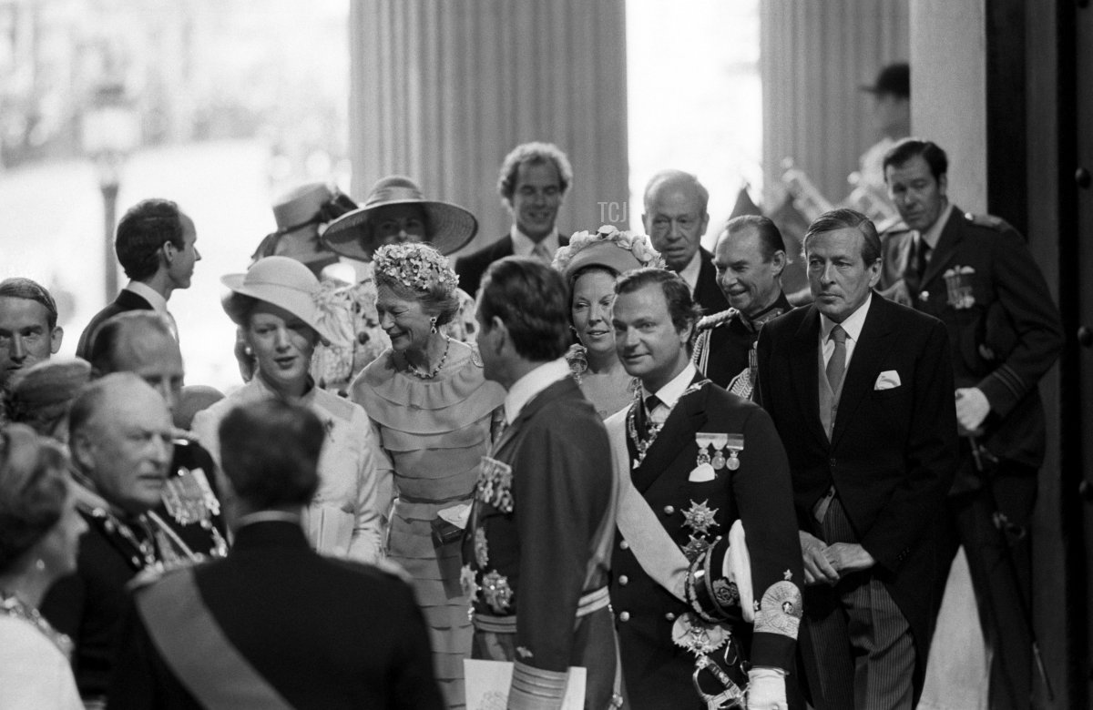 Members of foreign royal families arrive at St. Paul's Cathedral for the wedding of the Prince of Wales and Lady Diana Spencer, July 29, 1981 (PA Images/Alamy)