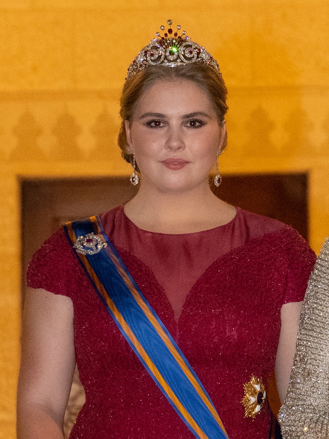 The Princess of Orange attends a banquet celebrating the wedding of Crown Prince Hussein and Princess Rajwa of Jordan in Amman, June 1, 2023 (Royal Hashemite Court)
