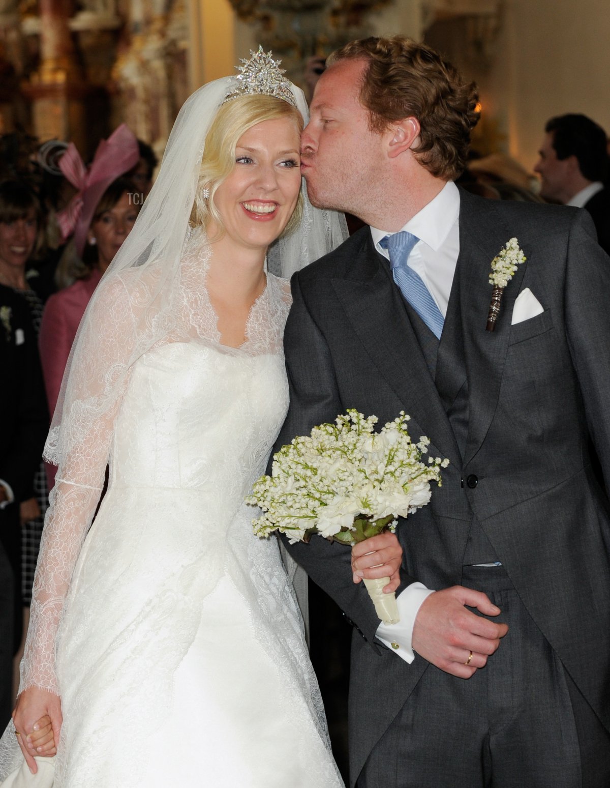 Princess Felipa of Bavaria and Christian Dienst are pictured on their wedding day in Steingaden, Germany, on May 12, 2012 (Hannes Magerstaedt/Getty Images)