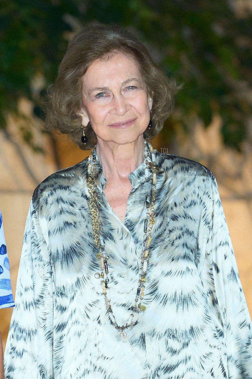Queen Sofia of Spain attends a dinner for local authorities at Marivent Palace in Palma de Mallorca on August 3, 2023 (MPG/Alamy)