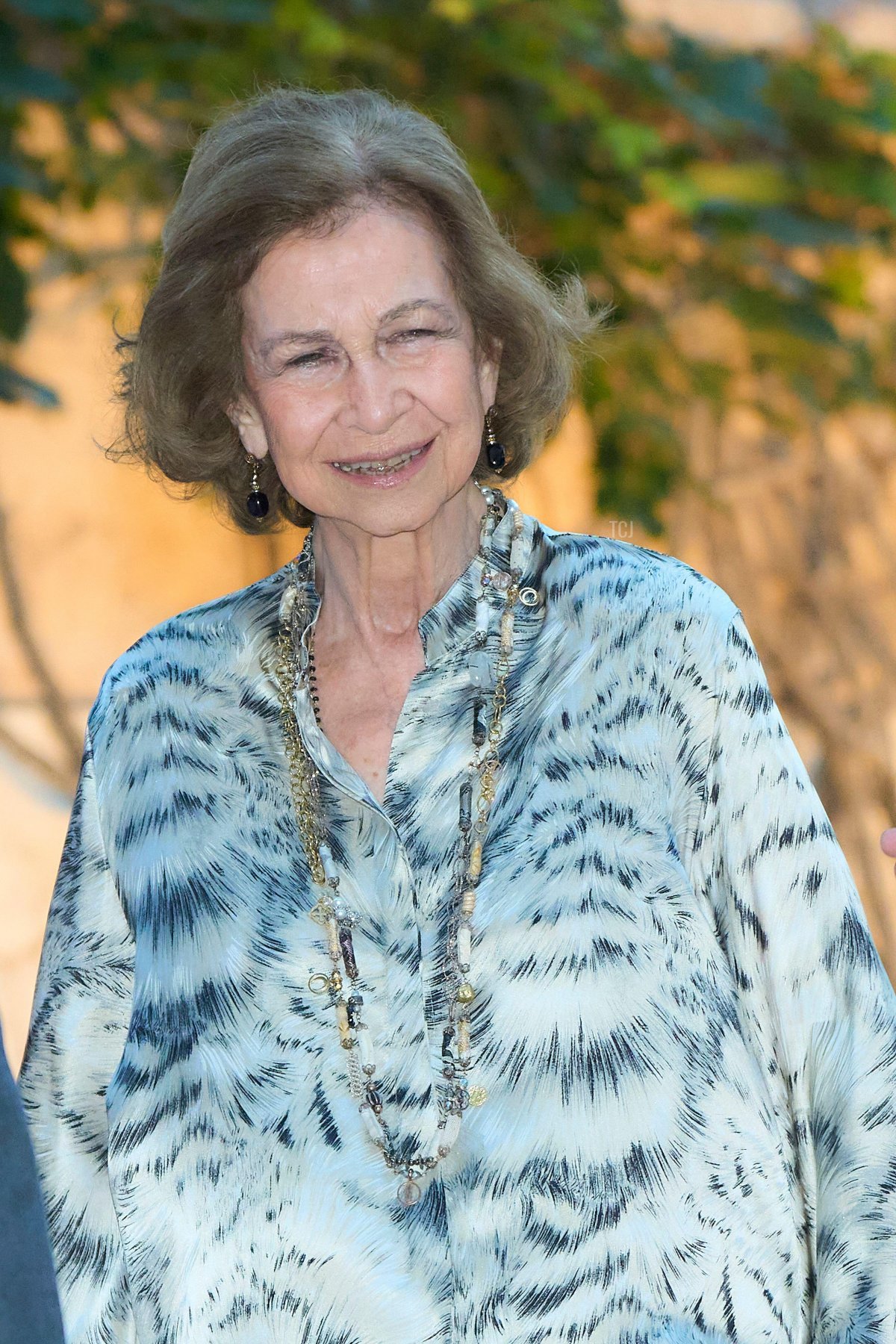 Queen Sofia of Spain attends a dinner for local authorities at Marivent Palace in Palma de Mallorca on August 3, 2023 (Jack Abuin/ZUMA Press/Alamy)