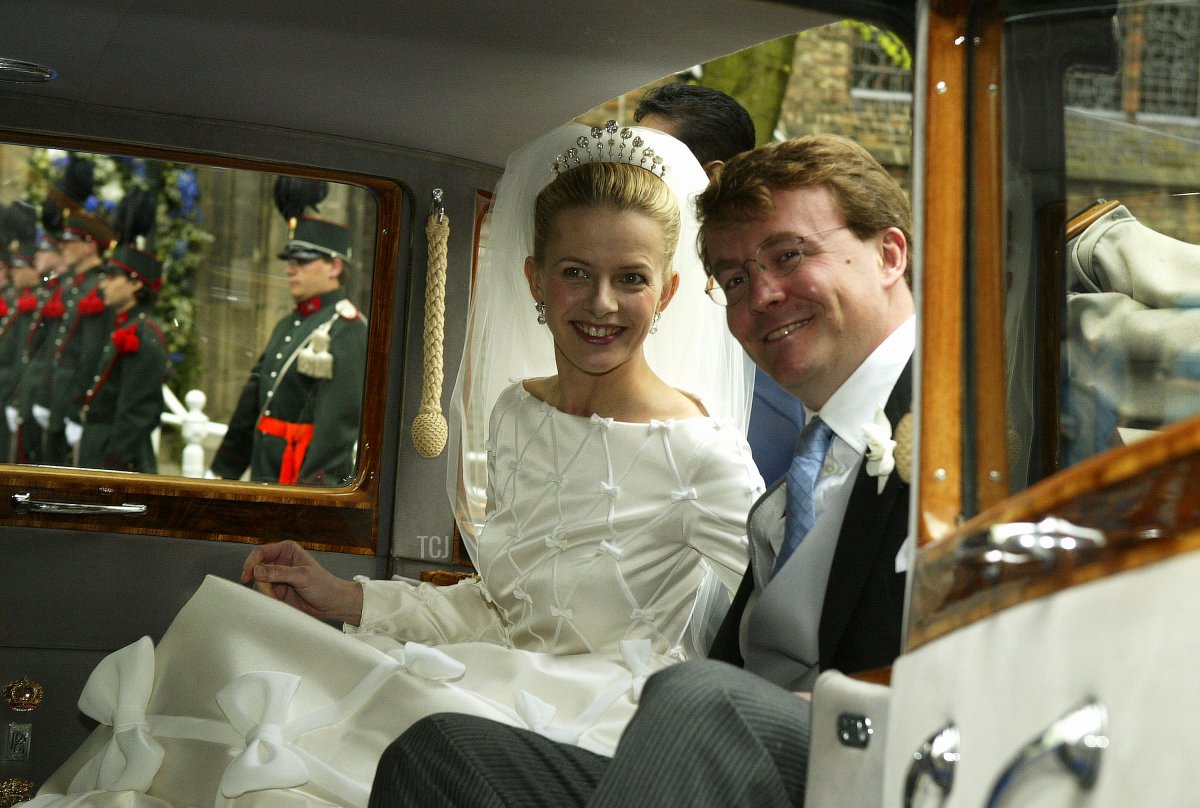 Prince Friso and Princess Mabel are pictured on their wedding day in Delft, April 24. 2004 (Pascal Le Segretain/Getty Images)