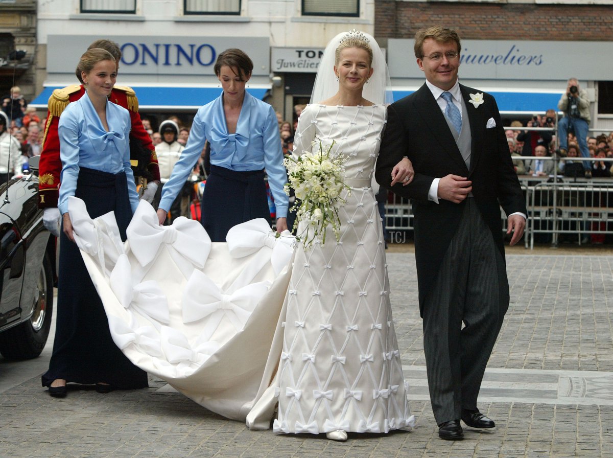 Prince Friso and Princess Mabel are pictured on their wedding day in Delft, April 24. 2004 (Michel Porro/Getty Images)