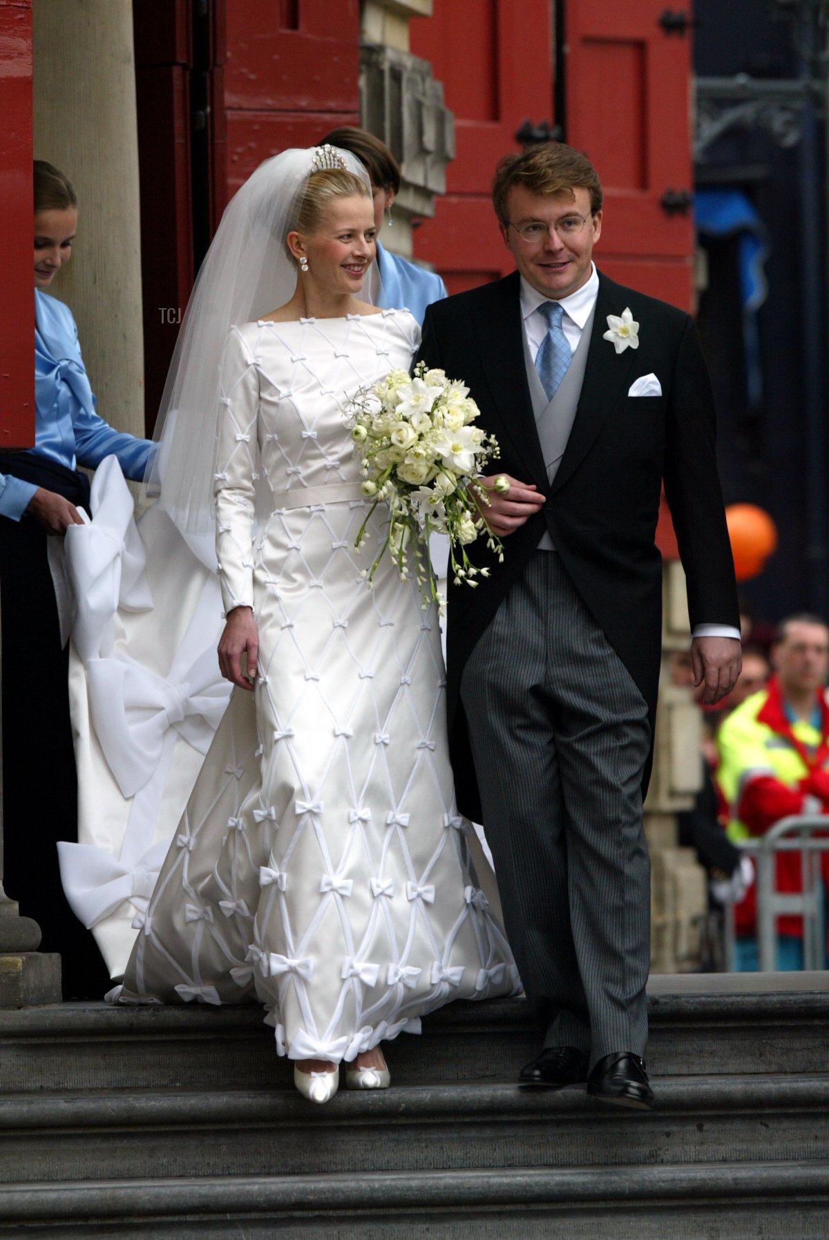 Prince Friso and Princess Mabel are pictured on their wedding day in Delft, April 24. 2004 (Michel Porro/Getty Images)