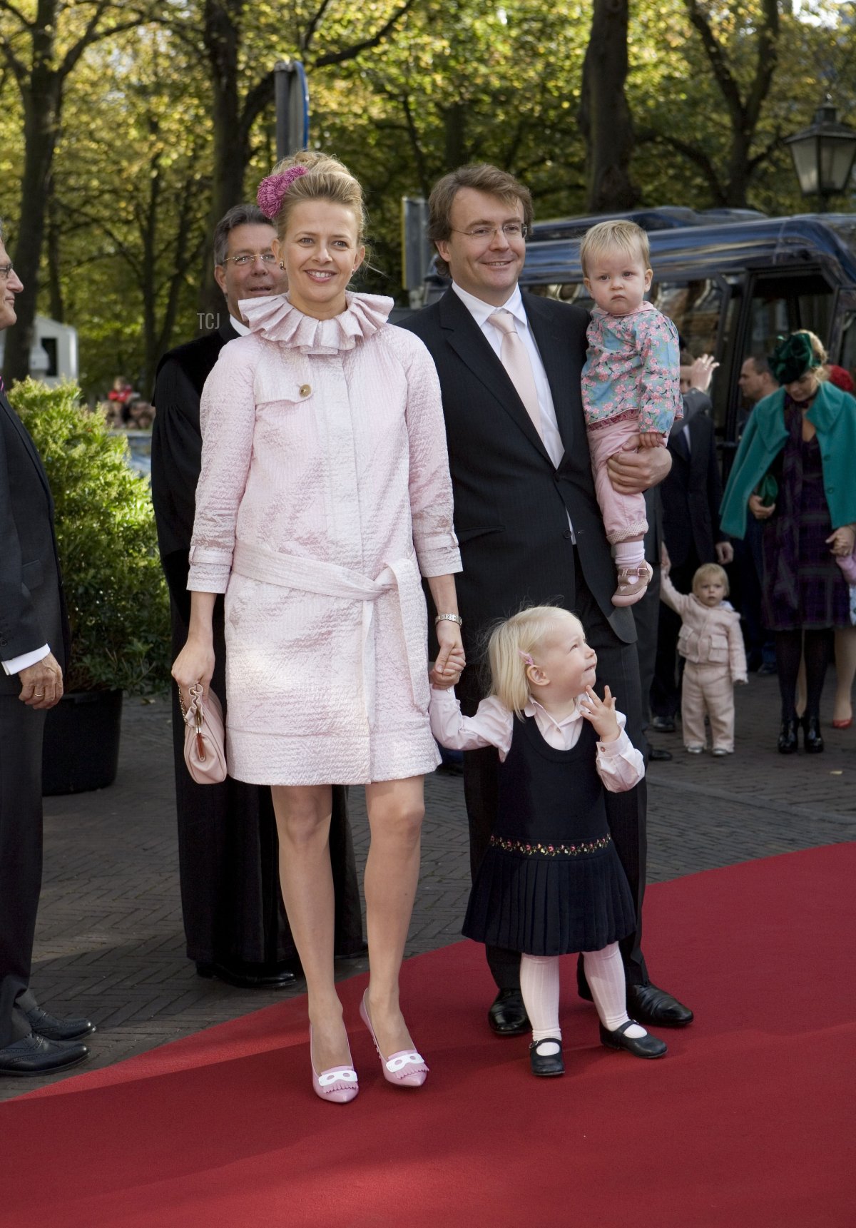 Prince Friso and Princess Mabel, with their daughters, Countess Luana and Countess Zaria, attend the christening of Princess Ariane in The Hague on October 20, 2007 (Michel Porro/Getty Images)