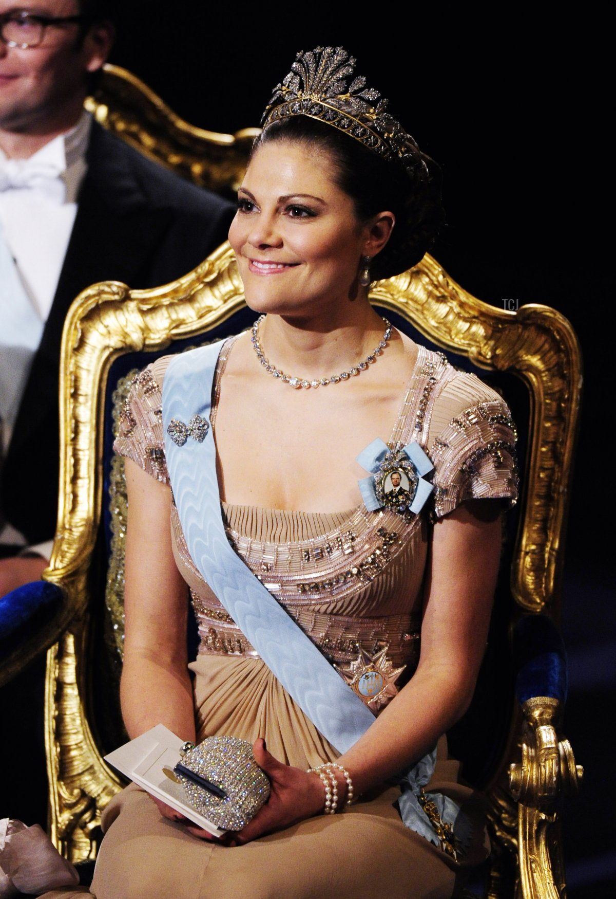Crown Princess Victoria of Sweden attends the Nobel Prize banquet in Stockholm on December 10, 2010 (Patrik Osterberg/Getty Images)